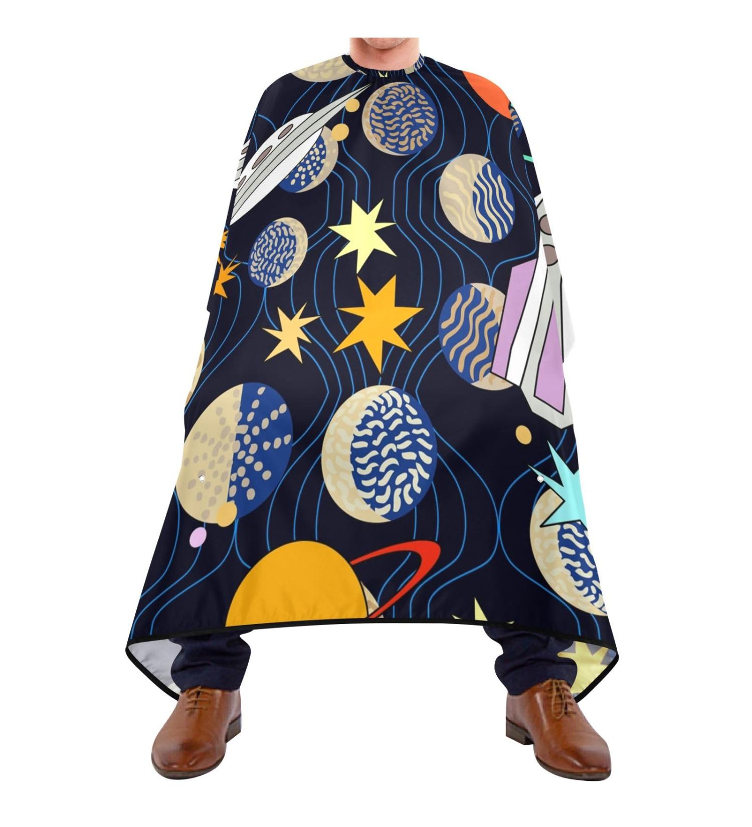 Waterproof Barber Cape - Star Pattern Cheetah Haircut Bib for Men & Women | Unisex Hair Cutting Apron - Buy Online on GoSupps.com