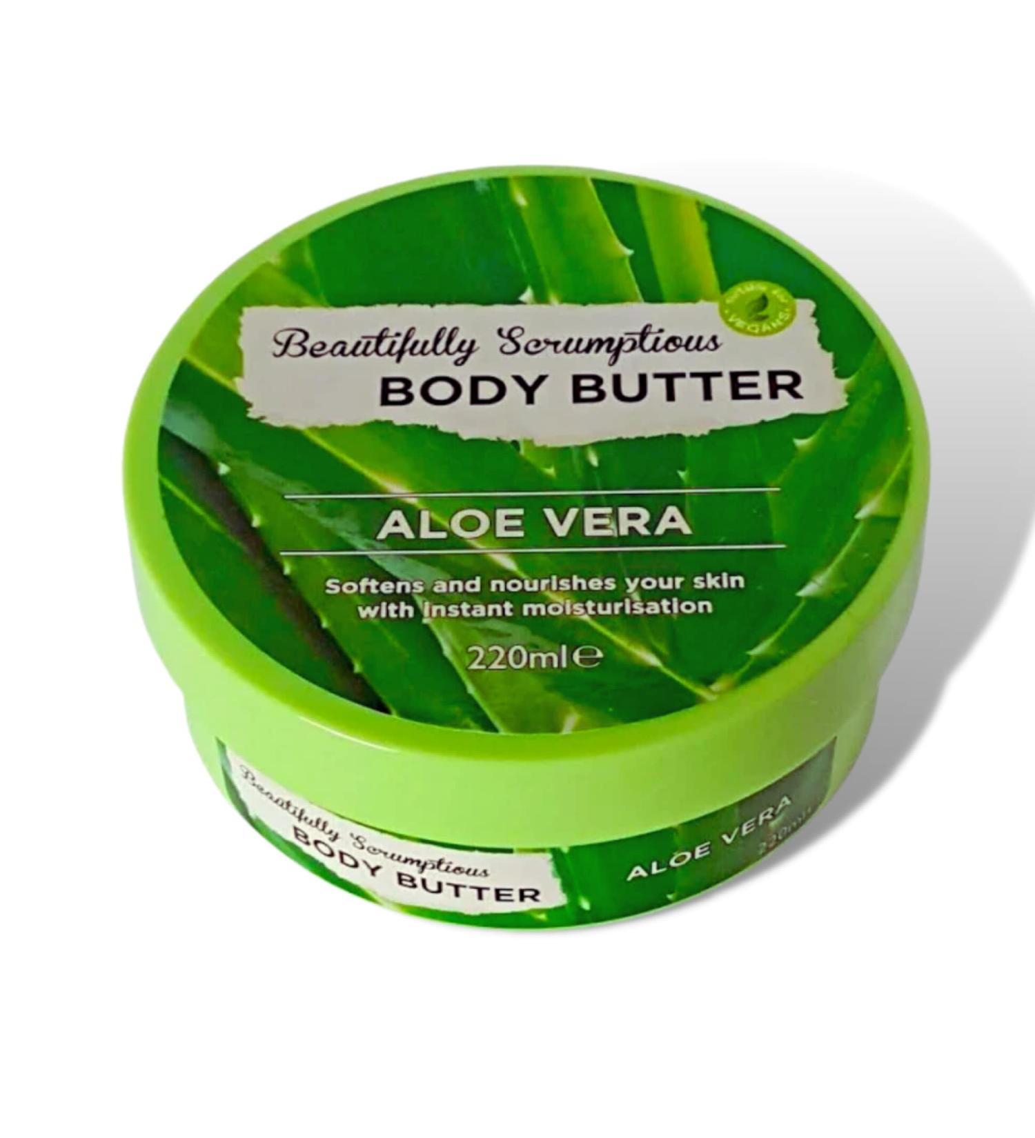 Beautifully Scrumptious Body Butter Aloe Vera 220ml - Buy Online on GoSupps.com