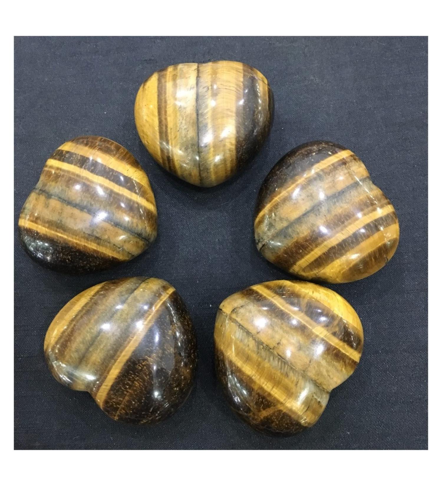 1pcs Natural Tiger's-Eye Stone Crystal Carved Heart Shaped Palm Love Gemstone Home Decoration Crafts Stone Crystal Reiki - Buy Online on GoSupps.com