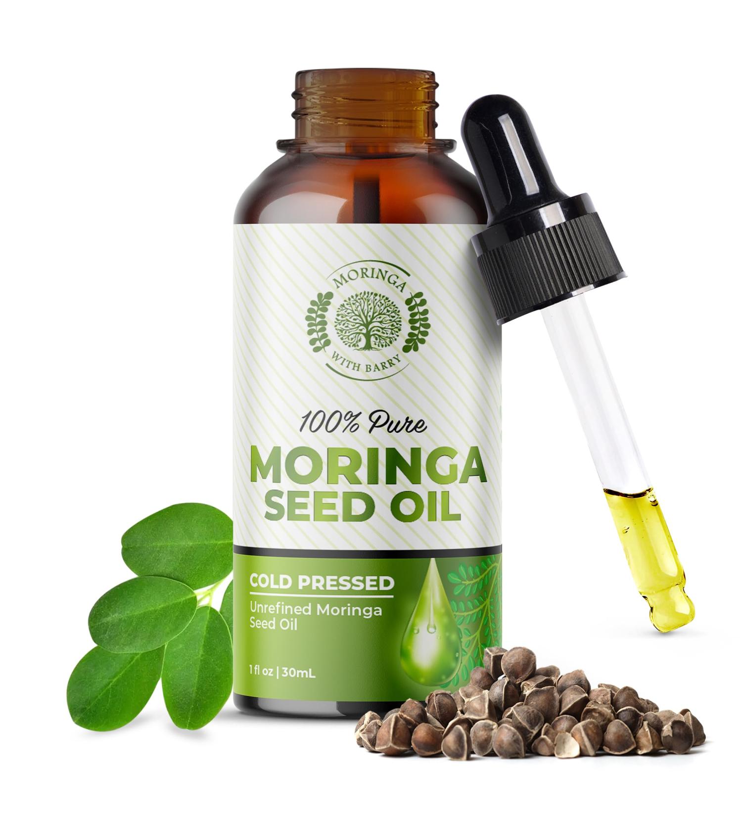 Moringa Seed Oil 100% Pure Cold-Pressed & Virgin Unrefined Non-GMO Vegan Oil Ultra-Hydrating Moisturizer for Dry Skin Damaged Hair & Body Anti-Aging Ideal Carrier Oil - Buy Online on GoSupps.com