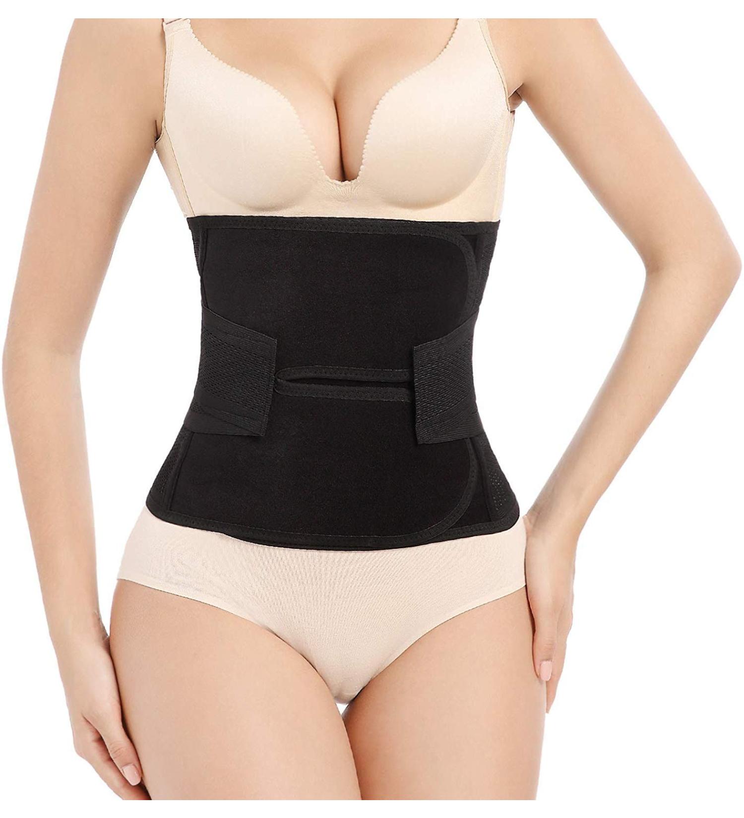 OKPOW Postpartum Belly Wrap - High Elastic Support Belt for Women, Maternity Body Shaper After Birth (Black, Medium) - Buy Online on GoSupps.com