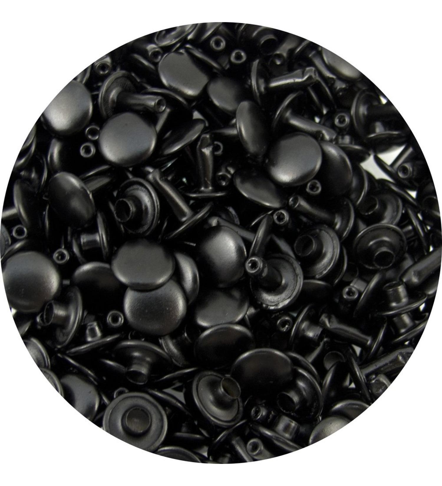 Springfield Leather Company Black Medium Double Cap Rivets 100pk - Unisex - Buy Online on GoSupps.com