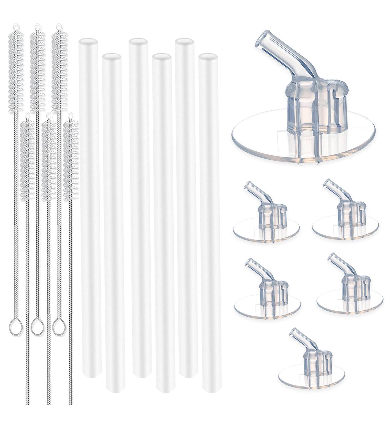 Replacement Straws for Thermos Funtainer 12 Ounce Bottle 18 Pcs Silicone Water Bottle Straws Cleaning Brushes Set Safe to Use for Toddler and Kids - Buy Online on GoSupps.com