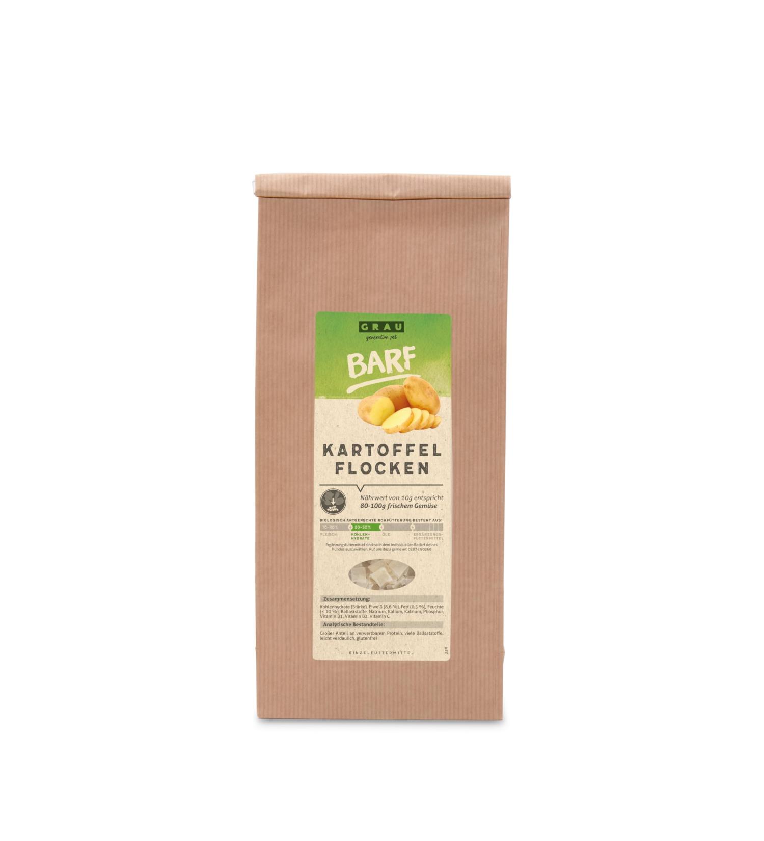 GRAU The Original Dried Vegetables for BARF Menus for Dogs Potato Flakes Pack of 1 (1 x 500 g) Food Supplement for Dogs - Buy Online on GoSupps.com