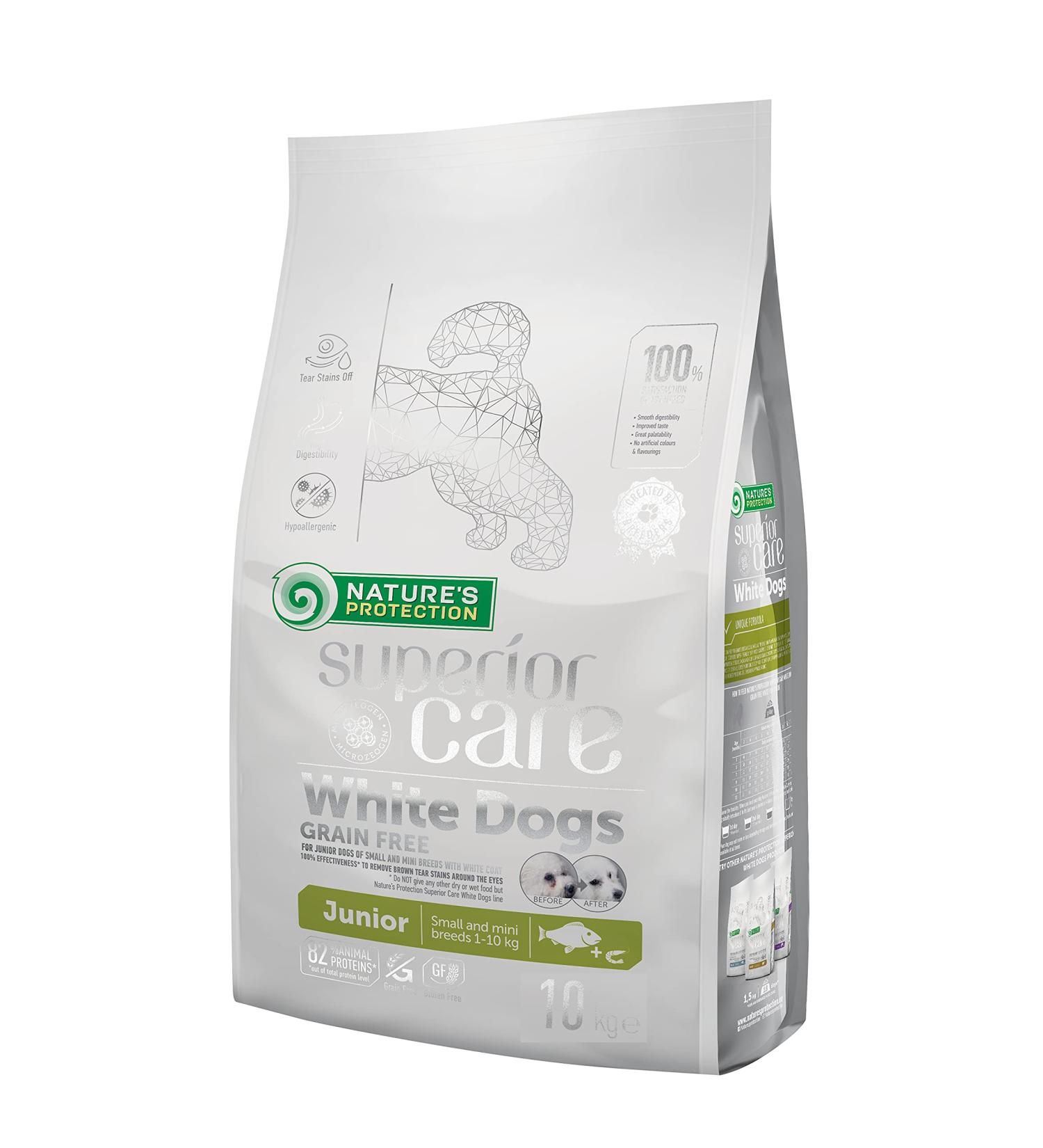 Nature's Protection Croccantini Puppy Junior mini white fish 10 kg - Buy Online on GoSupps.com