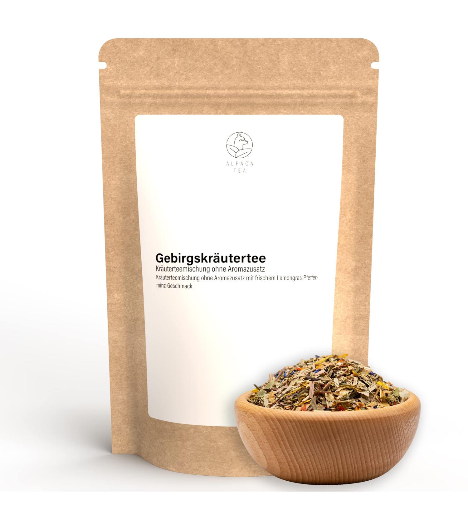 Alpaca Tea Alpaca Tea Mountain Herb Infusion - No Added Flavorings - Loose Leaf Herbal Tea Blend - Resealable (2 x 100g)