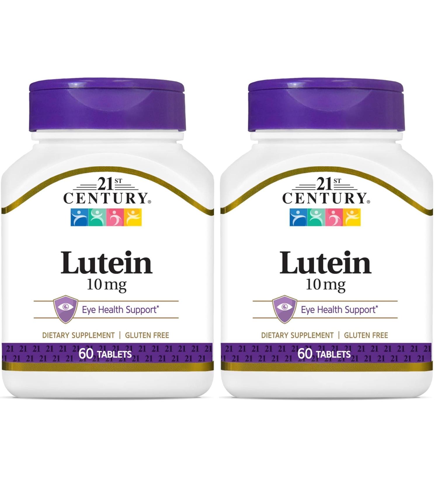 21st Century Lutein 10 mg Tablets 60 Count (Pack of 2) - Buy Online on GoSupps.com