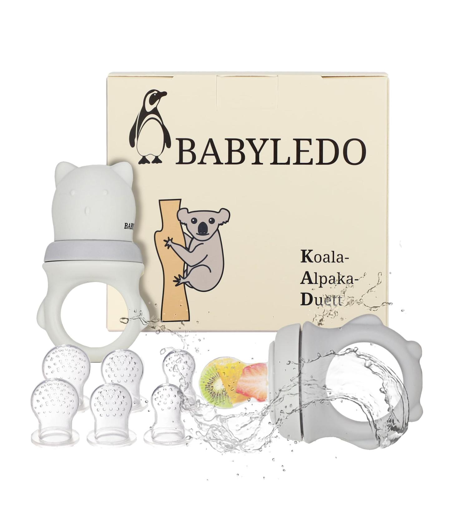 BABYLEDO Baby Fruit Pacifier & Teething Ring for Fruits & Veggies - Koala Alpaca Duet | 6+ Months - International Shipping - Buy Online on GoSupps.com