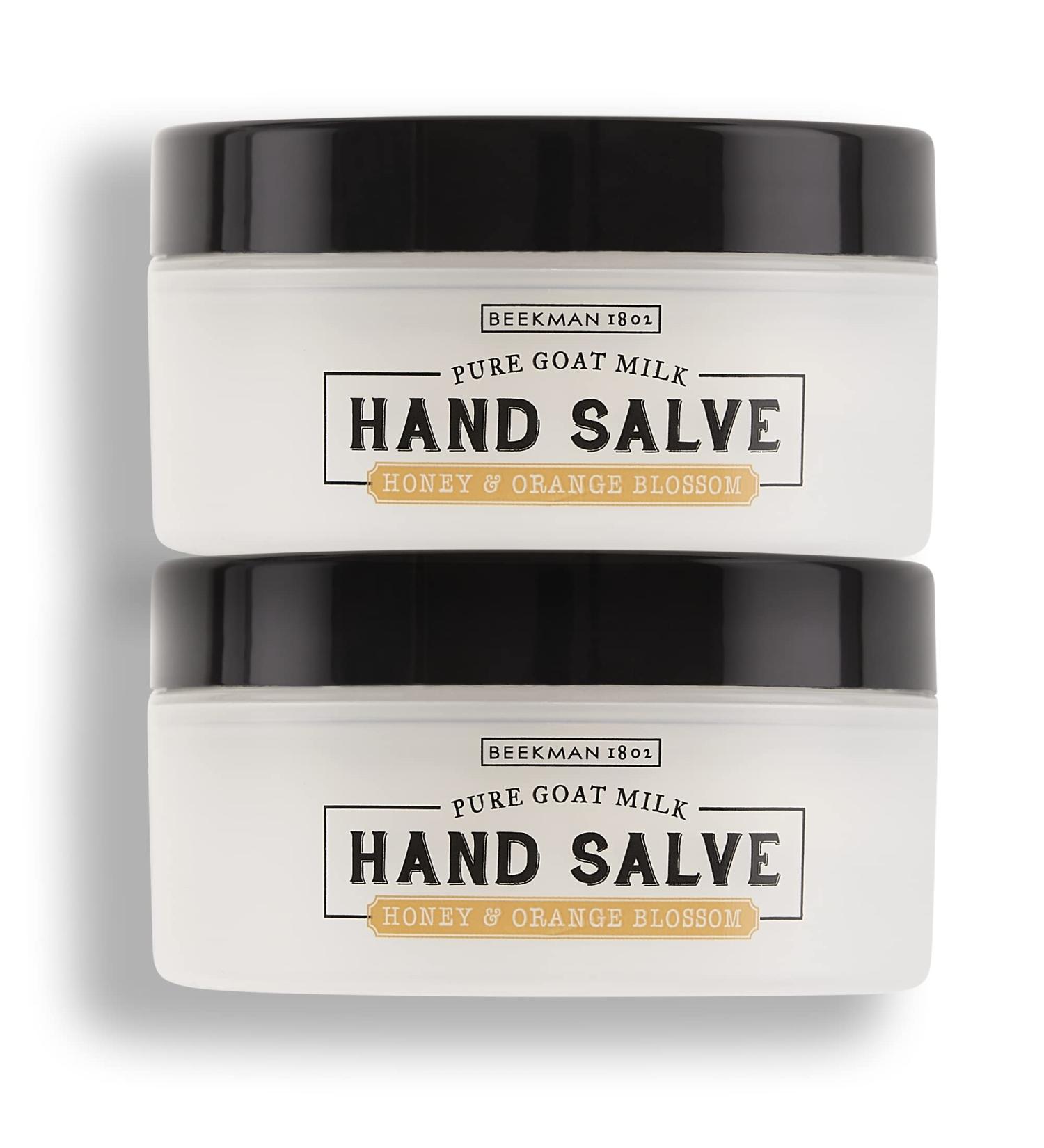 Beekman 1802 Goat Milk Hand Salve Honey & Orange Blossom - 2.5 oz (Pack of 2) - Moisturizing Hand Treatment for Dry Skin & Calluses - Gentle & Nourishing Formula - Cruelty-Free - Buy Online on GoSupps.com