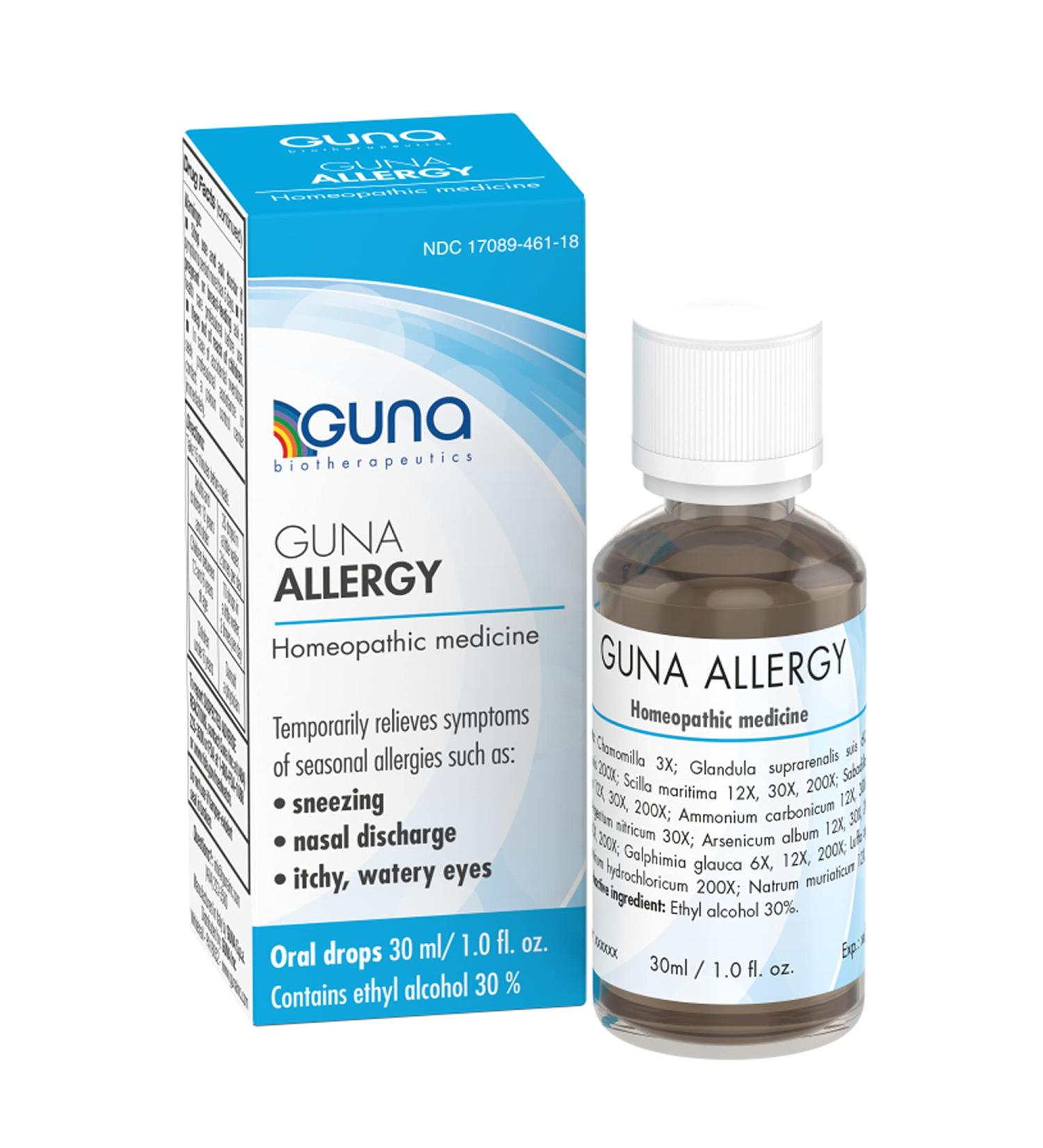 GUNA Allergy Homeopathic Medicine - Indoor & Outdoor Allergy Relief - 1 Ounce - Buy Online on GoSupps.com