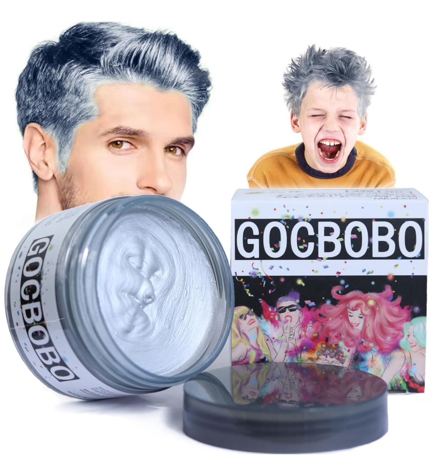 Temporary Hair Color Wax Silver Gray | Unisex Washable Modeling Wax for Party Cosplay & Halloween - 4.23 oz | International Shipping Available - Buy Online on GoSupps.com
