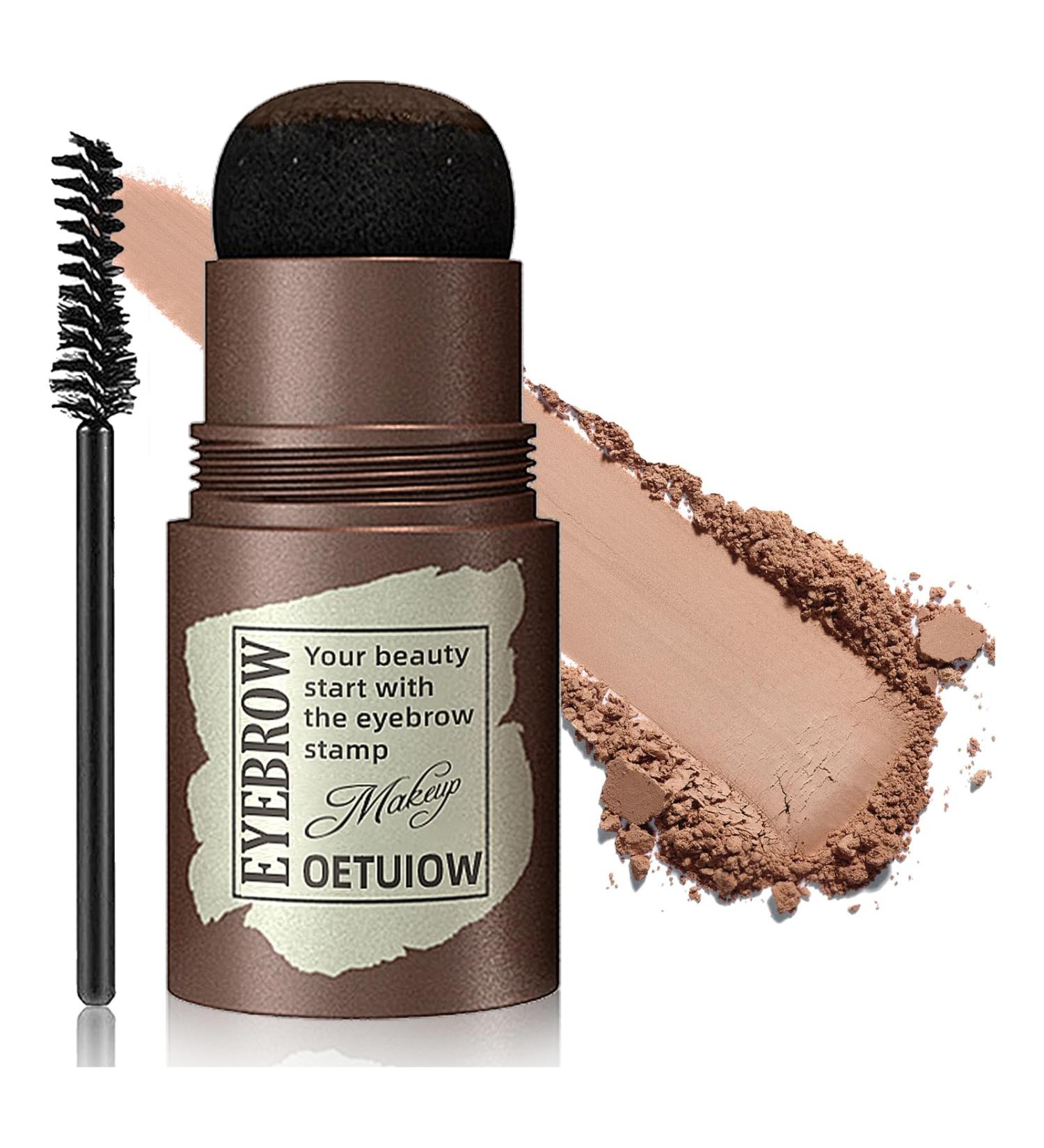 Shop Eyebrow Stamp Stencil Kit | Long-lasting Waterproof & Smudge-Proof - Perfect for Precise Eyebrow Shaping (Light Brown - Buy Online on GoSupps.com