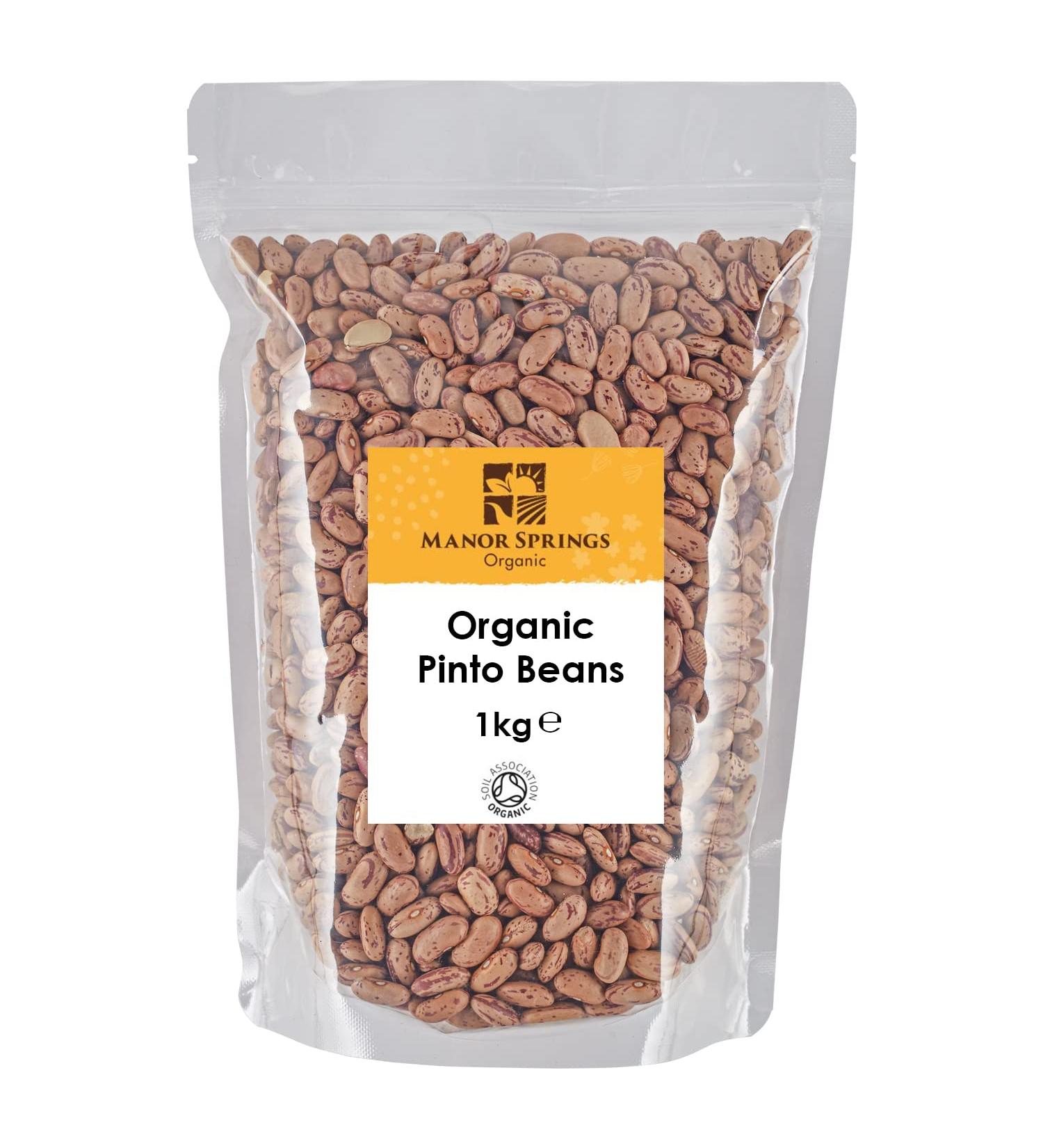 Organic Pinto Beans 1kg by Manor Springs Organic - Buy Online on GoSupps.com
