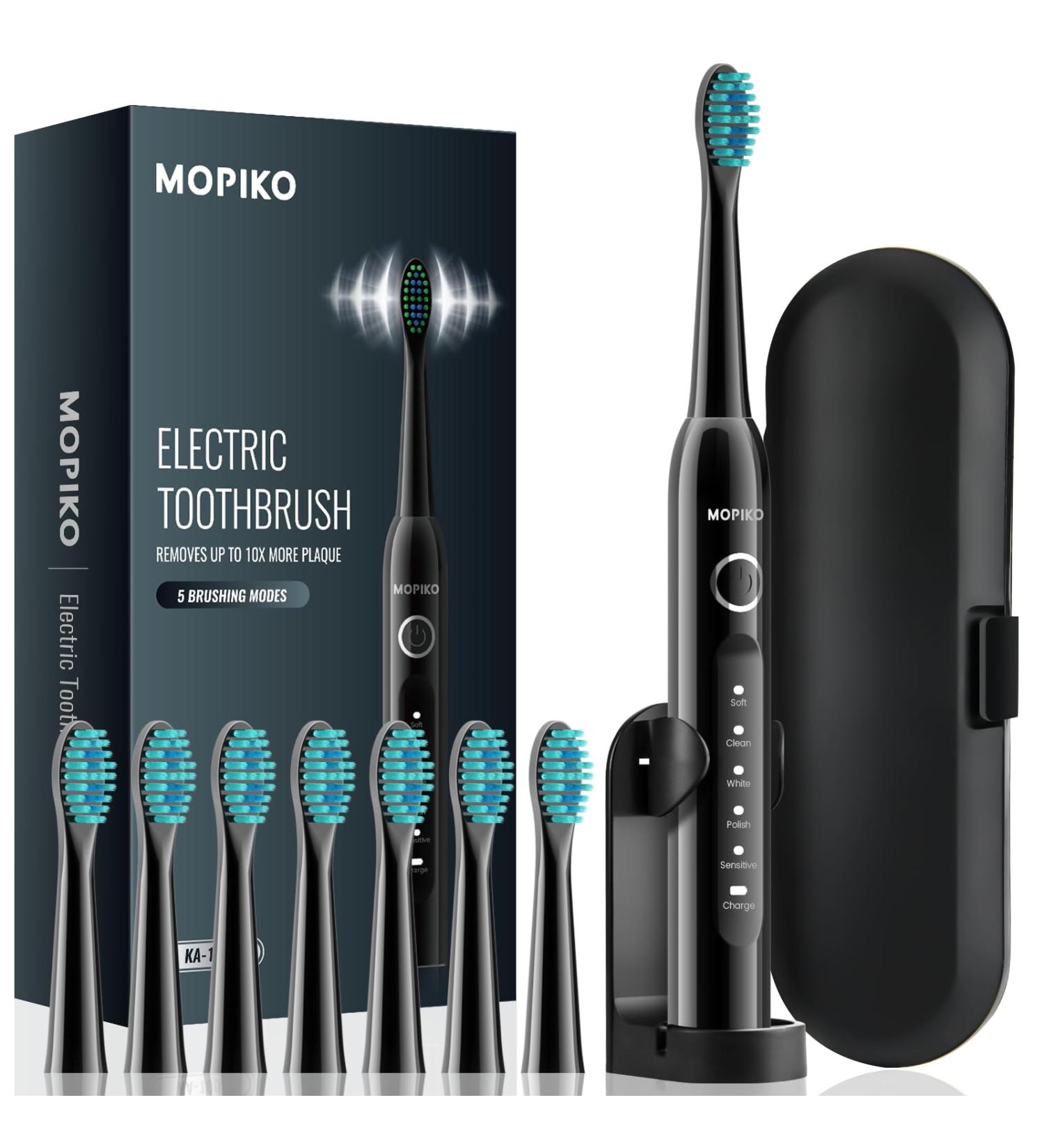 Sonic Electric Toothbrush for Adults - Rechargeable Travel Toothbrush Set USB C 5 Modes 120 Days Battery Life - Buy Online on GoSupps.com