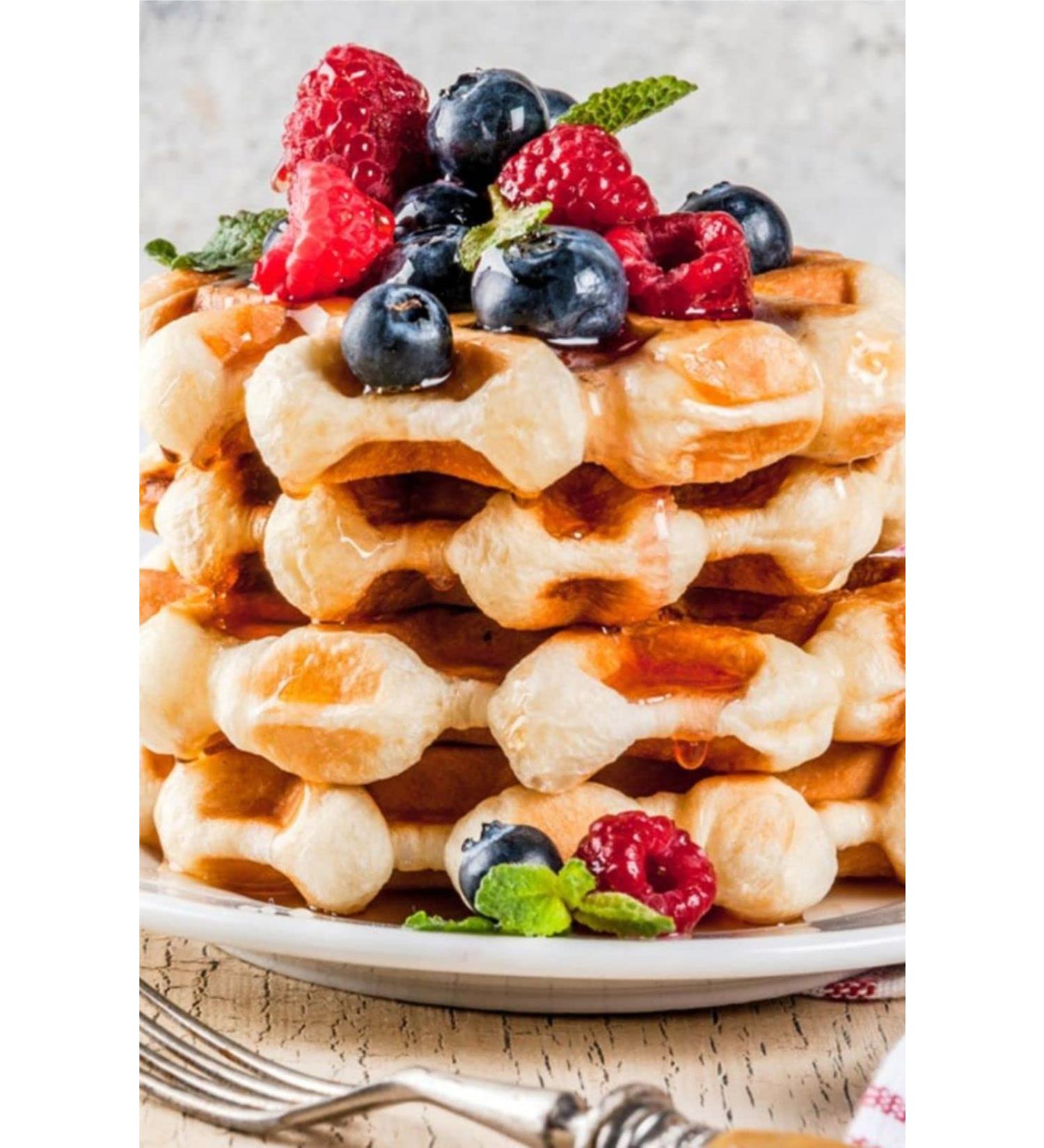 Vegan Belgian Waffle 20x90g Ready to add Your Choice of Topping. Ready to eat Waffles. - Buy Online on GoSupps.com