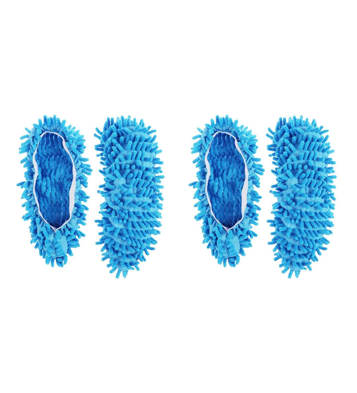 Mop Shoes Floor Cleaning Shoe Covers Floor Cleaner Slippers Floor Mop Lazy Slippers Slippers Shoe Cover Mop for House Floor Dust Dirt Hair Cleaning 2 Pairs Blue standard size - Buy Online on GoSupps.com