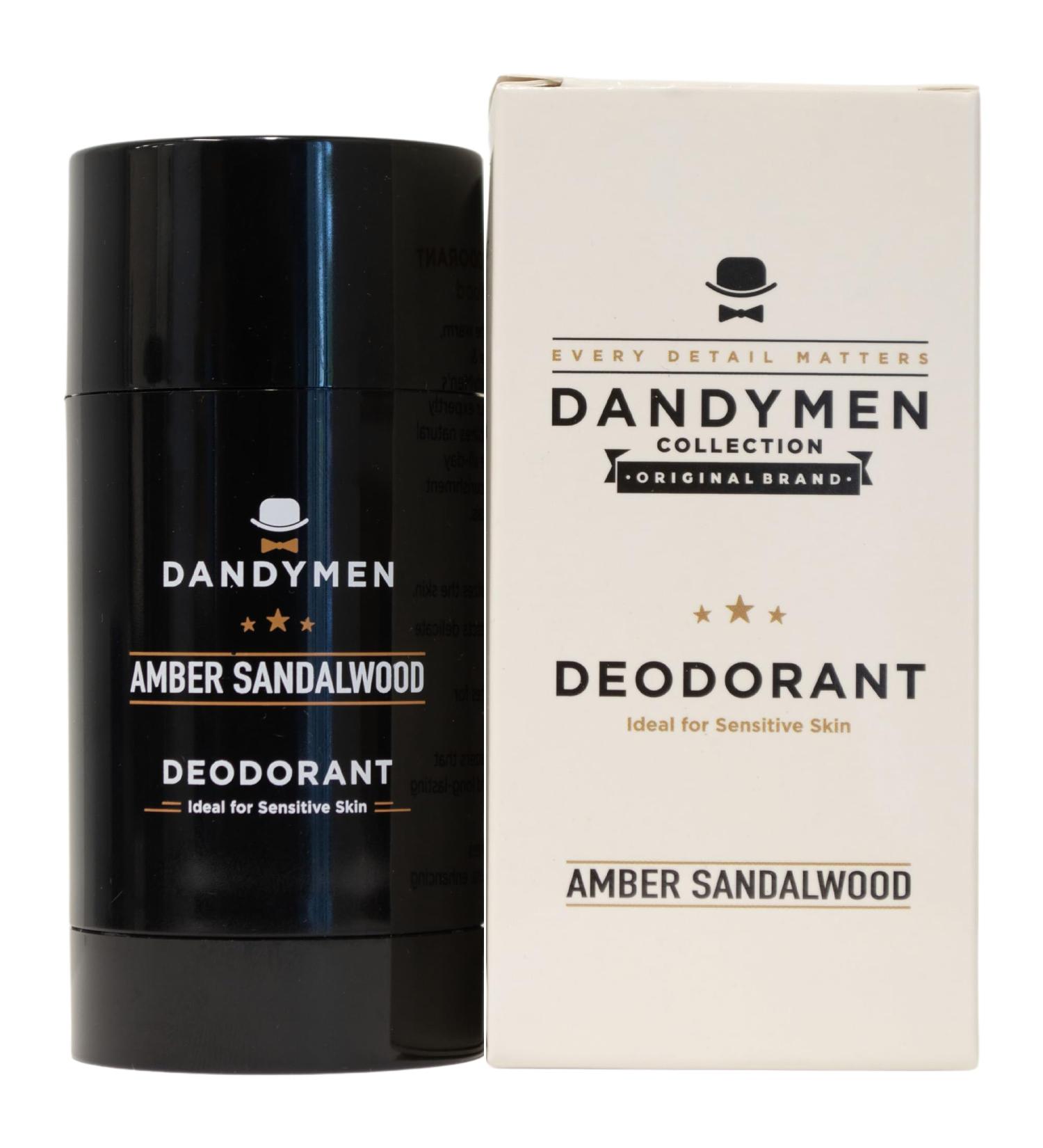 DandyMen Amber Sandalwood Deodorant 2.5 oz - All-Natural Long-Lasting Freshness for Men | International Shipping Available - Buy Online on GoSupps.com