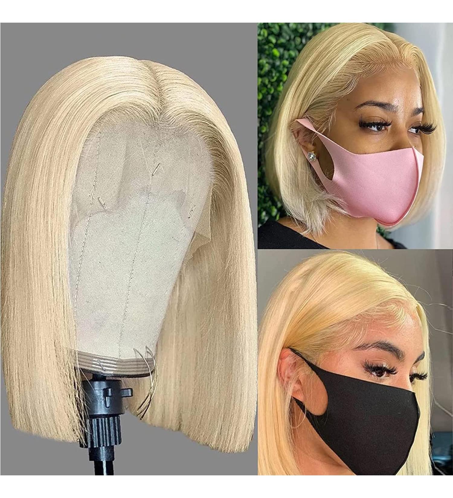10 Morkoodll 613 Blonde Lace Front Bob Wig with 180% Density - Pre Plucked Hairline for Black Women - Buy Online on GoSupps.com
