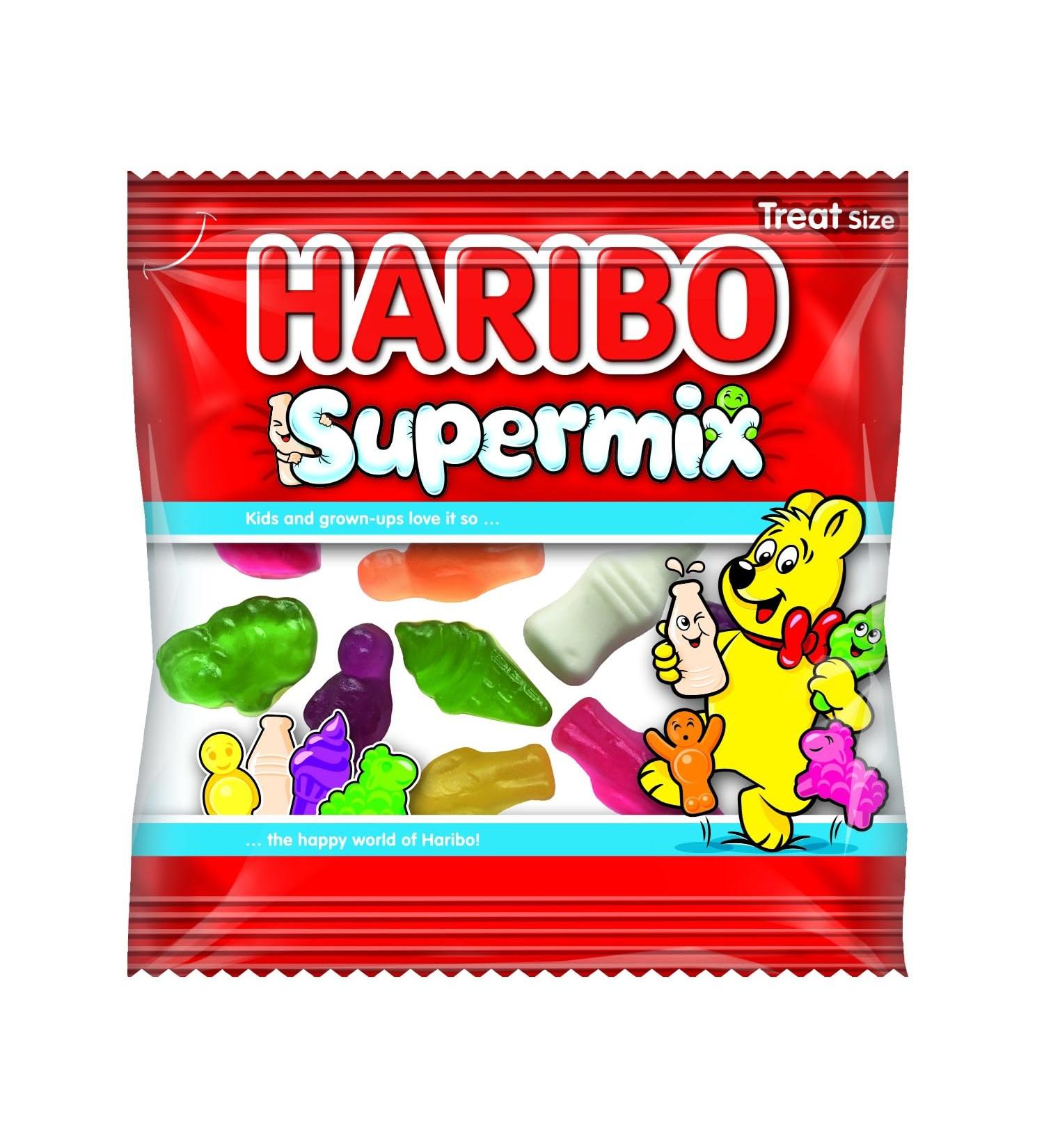Haribo Supermix Treat Size Mini Bags 16g Kids Childrens Goody Party Bags 30 Multi Packs