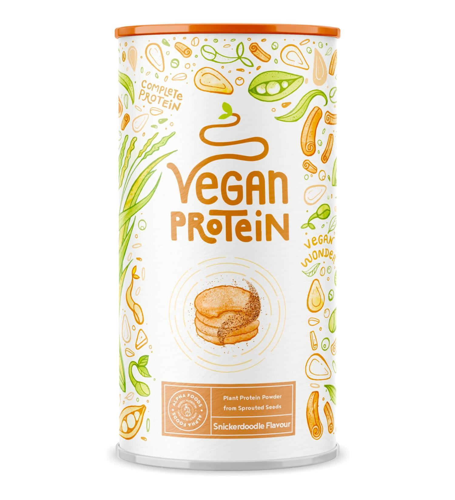 Buy Vegan Protein Powder - Snickerdoodle Flavor - 600g | Plant-Based Protein from Rice Peas & Seeds | International Shipping - Buy Online on GoSupps.com