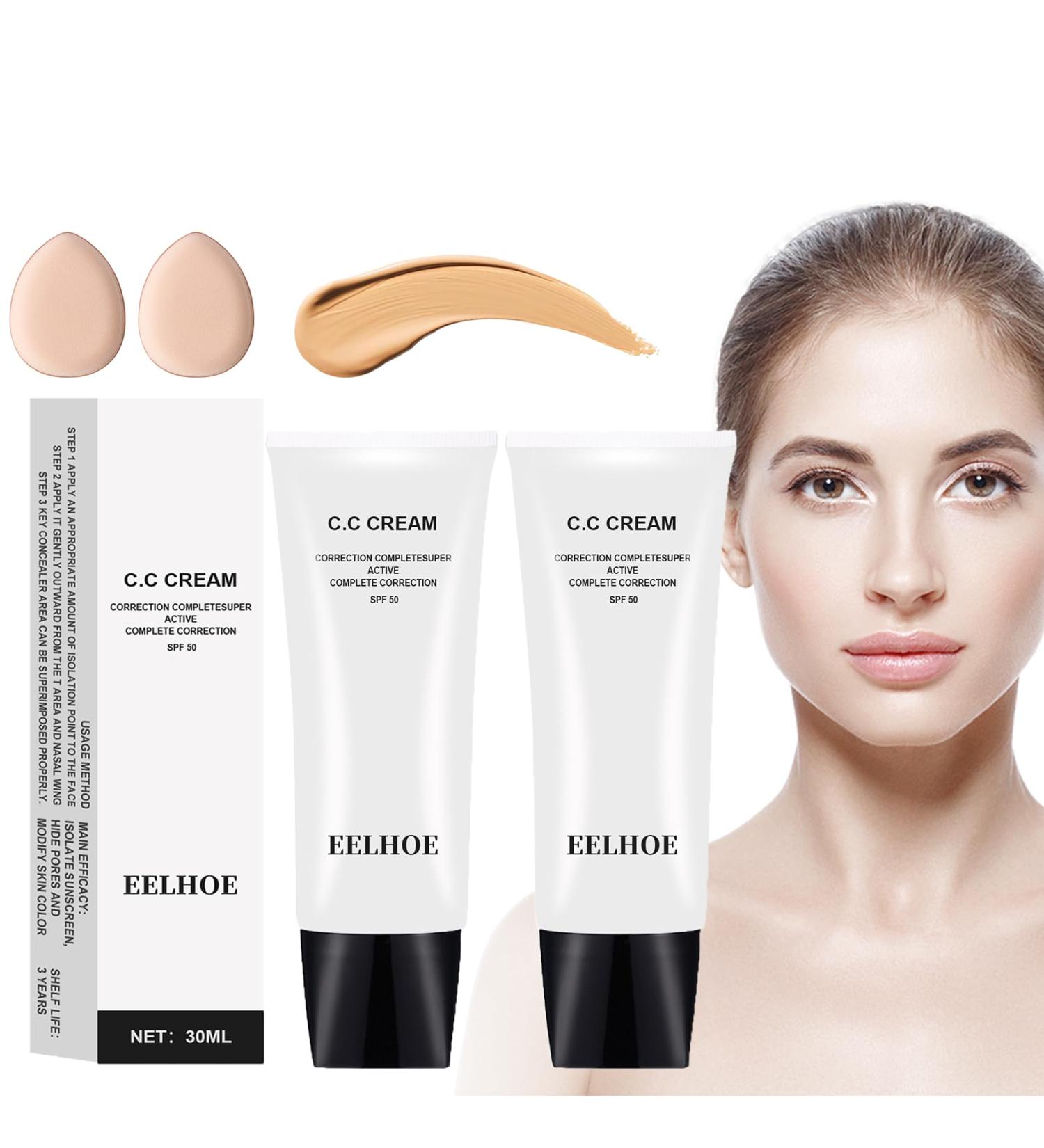Skin Tone Adjusting CC Cream SPF 43 | Colour Correcting & Brightening for Mature Skin - 2 Pcs Ivory - Buy Online on GoSupps.com