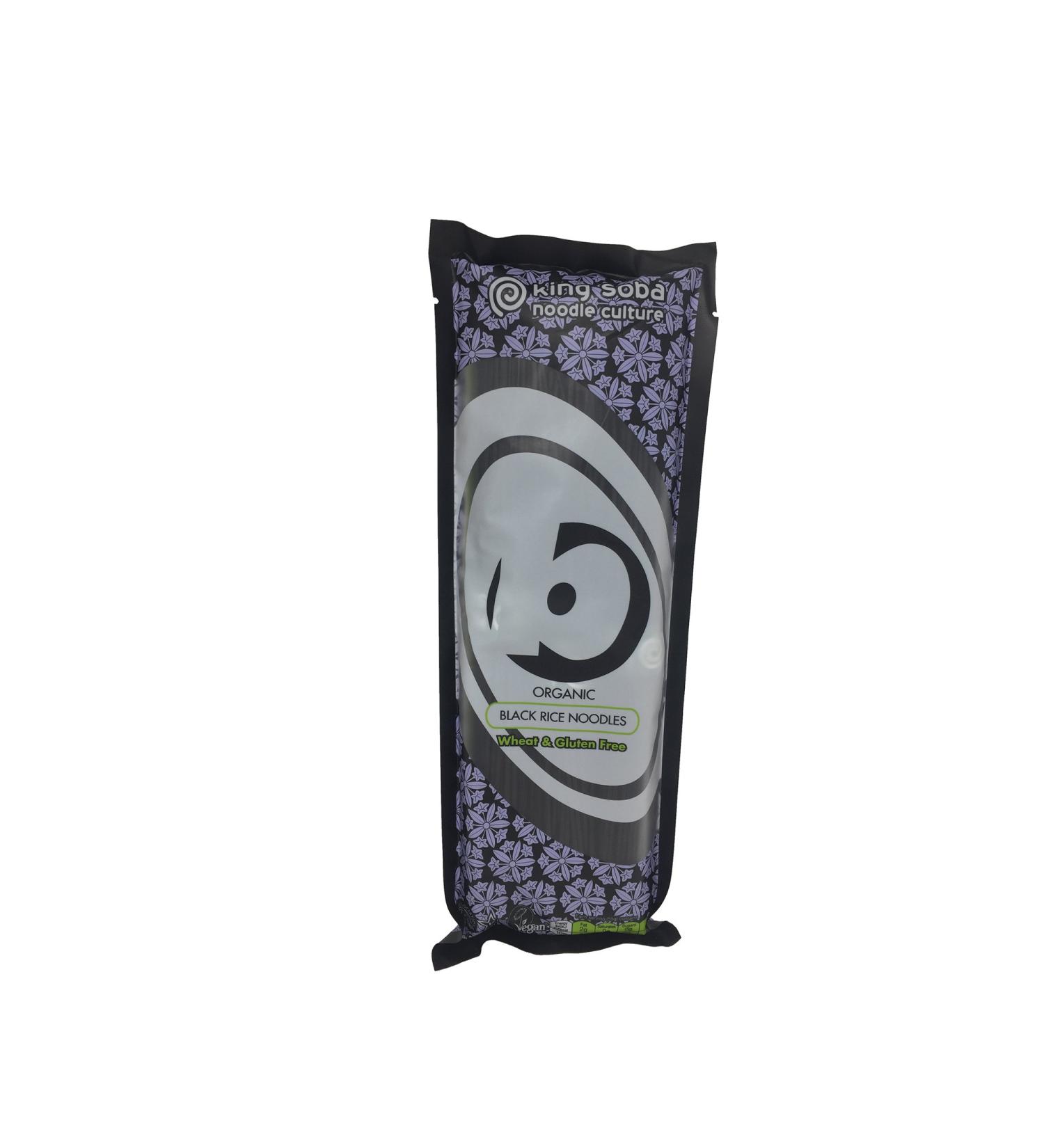 King Soba Organic Black Rice Noodles 250g - Gluten-Free Wheat Alternative - Buy Online on GoSupps.com