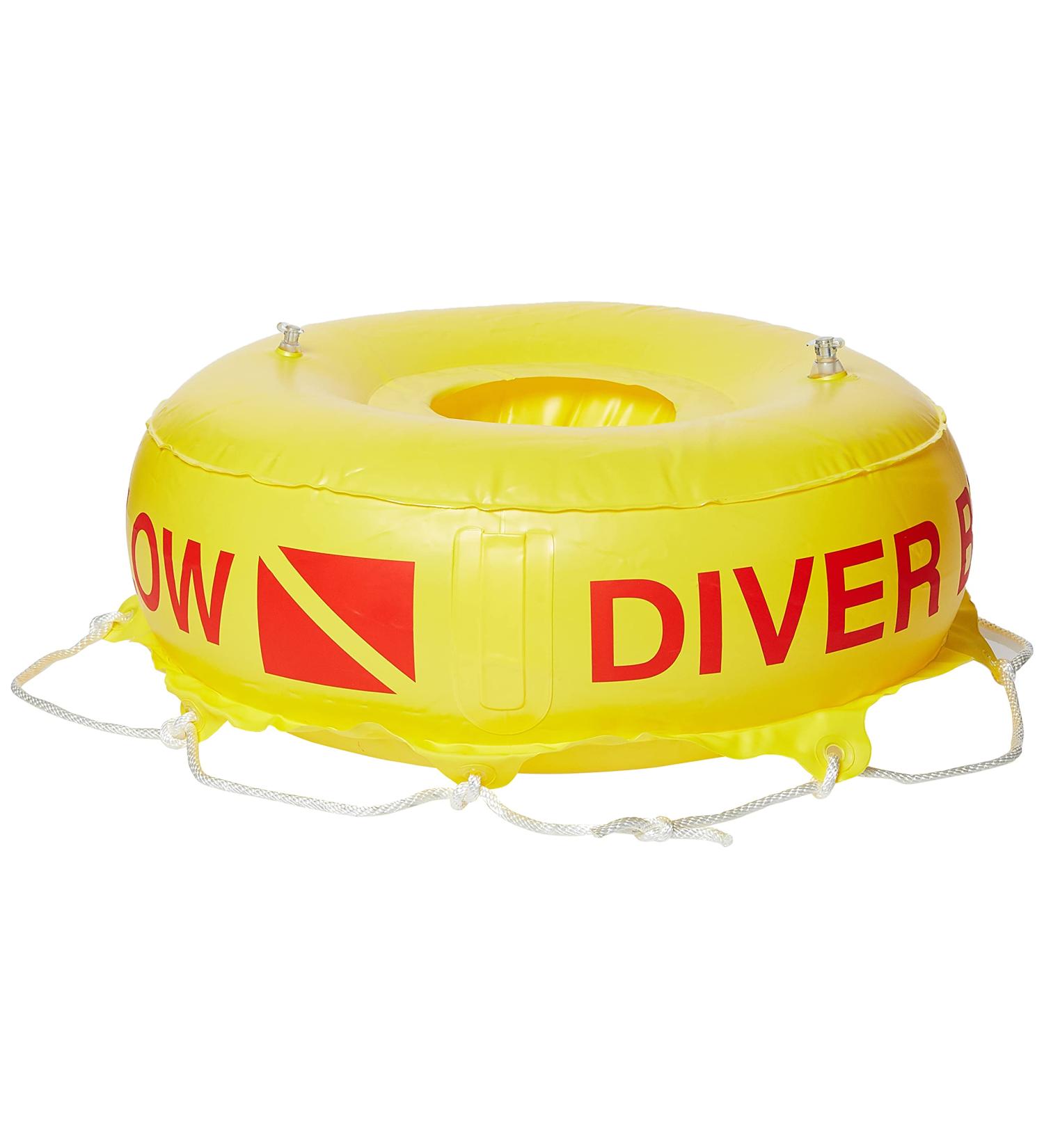 Scuba Choice Deluxe Diver Below Inflatable Float and Flag Buoy for Diving Safety - Buy Online on GoSupps.com