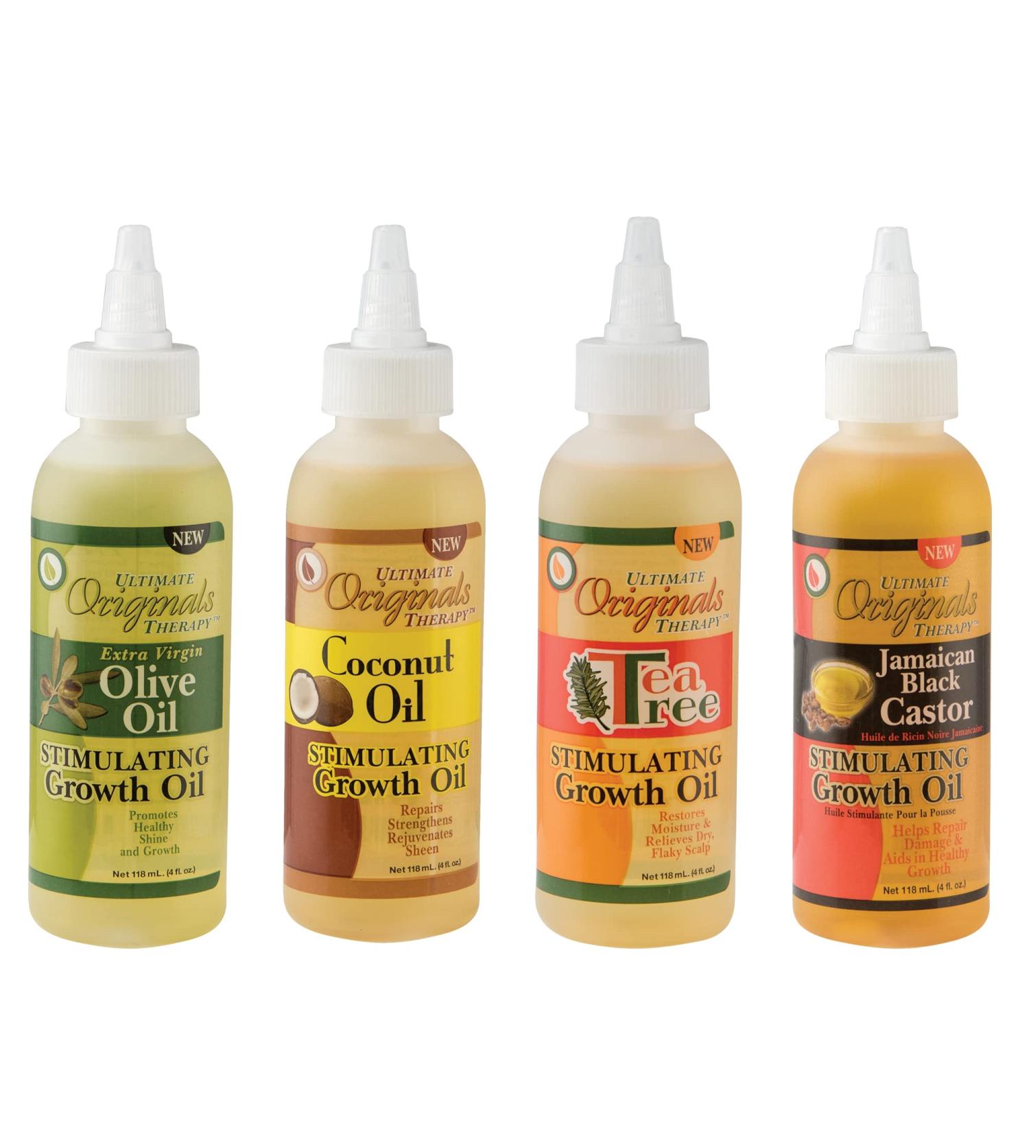 Originals by Africa's Best Stimulating Growth Oils Bundle - Jamaican Black Castor, Coconut, Tea Tree, Olive Oil - 4 Pack Set - Buy Online on GoSupps.com