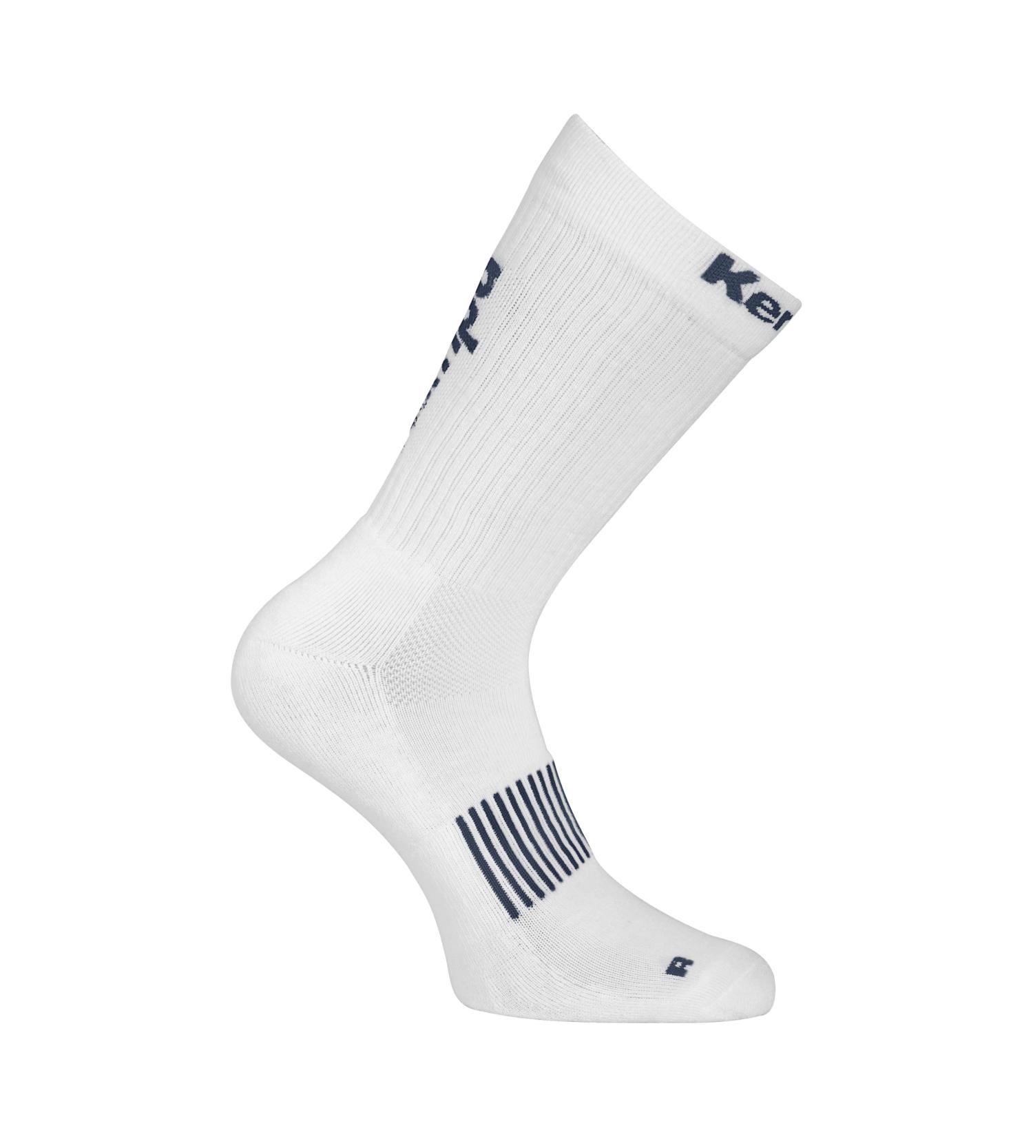 Kempa Unisex Logo Classic Sports Socks - White/Navy (Size 36-40) | International Shipping Available - Buy Online on GoSupps.com
