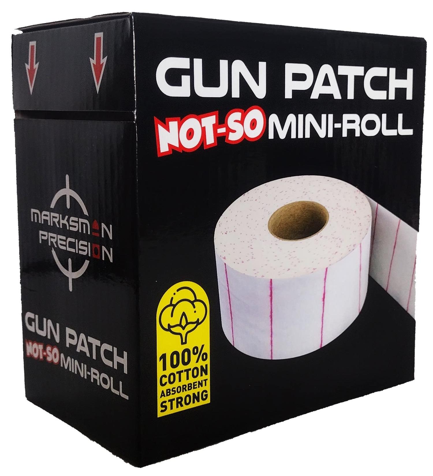Marksman Precision Gun Patch Mini-Roll - 200 Absorbent Cotton Patches for Rifle, Handgun, Shotgun, and More - Buy Online on GoSupps.com