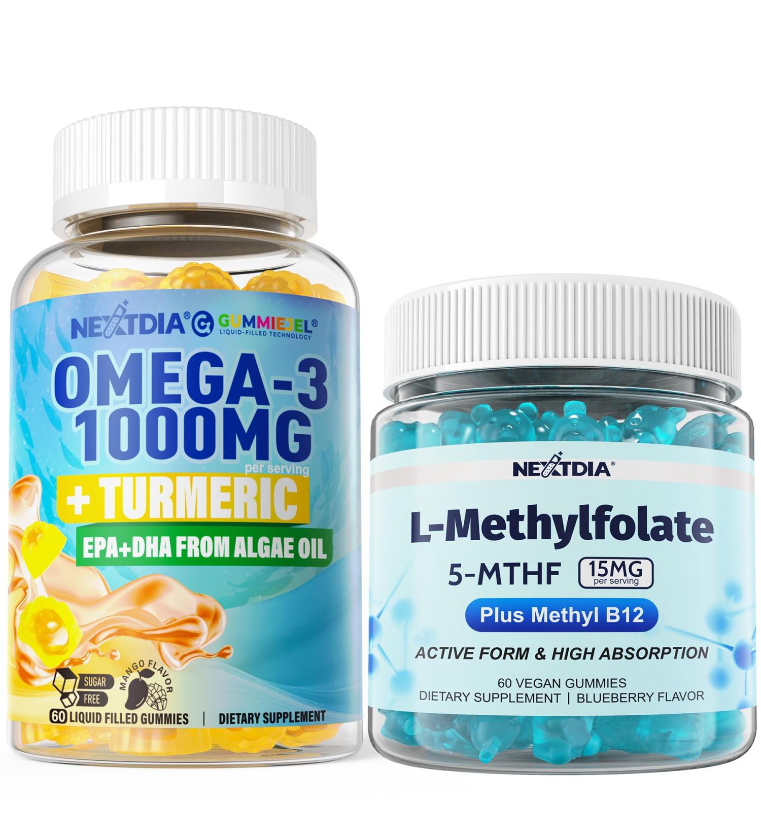 Omega-3 + Turmeric L-MethylFolate Gummies - Buy Online on GoSupps.com