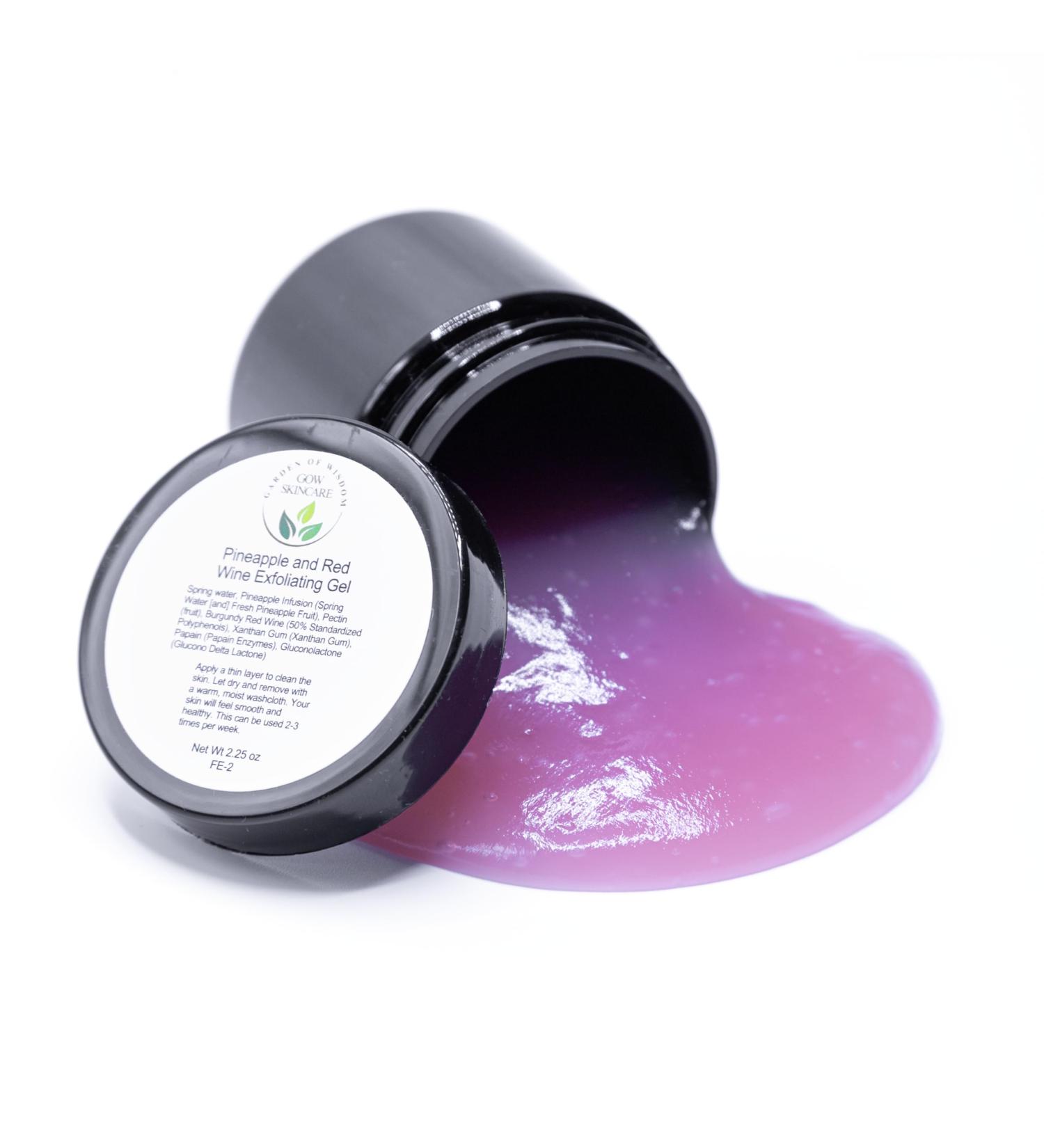 Pineapple & Red Wine Exfoliating Gel - Revitalize your skin with our P&RW Exfoliating Gel: fresh pineapple with bromelain vitamins A & C red wine polyphenols and papain for gentle exfoliation 2.5oz - Buy Online on GoSupps.com