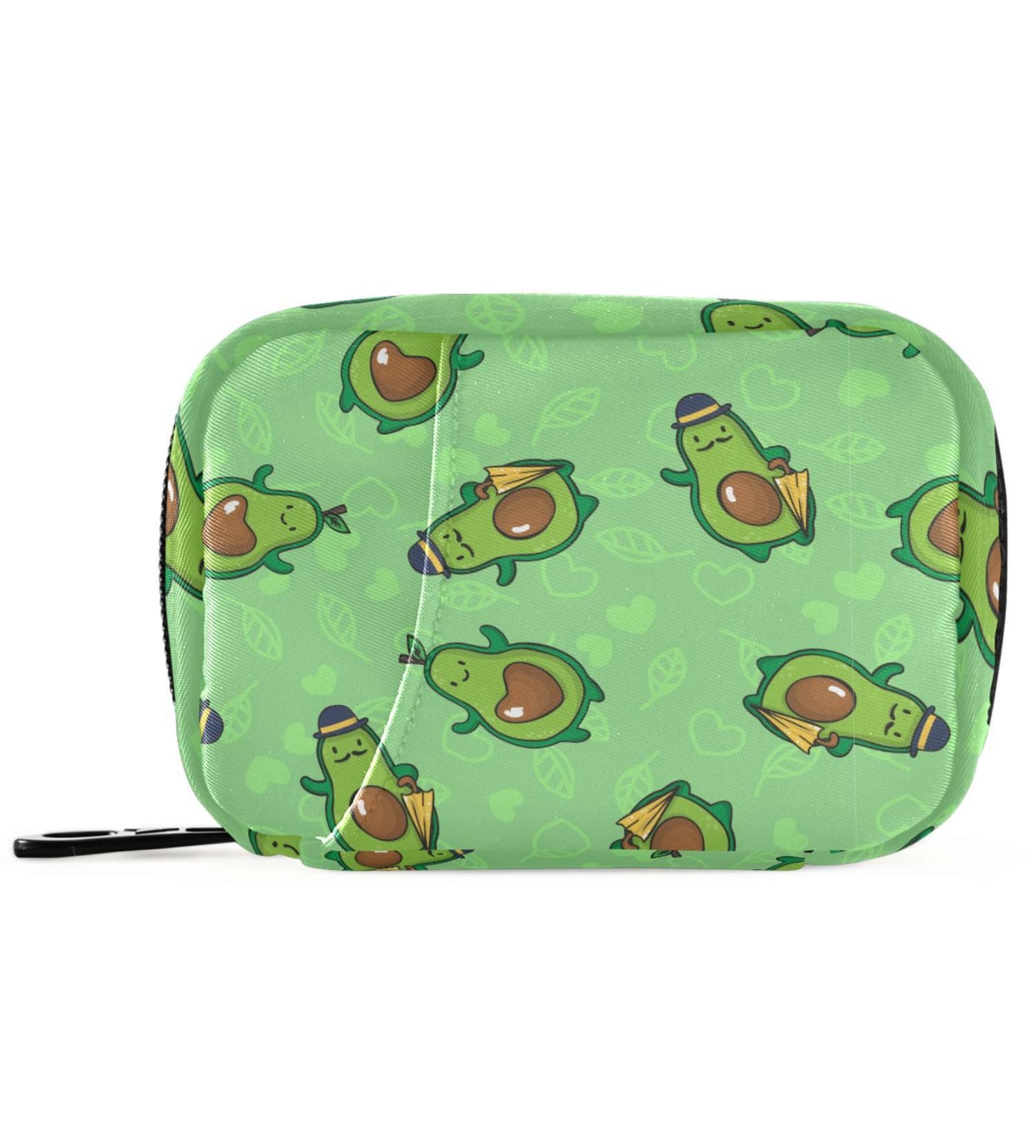 Green Avocado Travel Pill Organizer | 7-Day Pill Box Holder for Vitamins Supplements & Medication - Ideal for Family & Business Trips - Buy Online on GoSupps.com