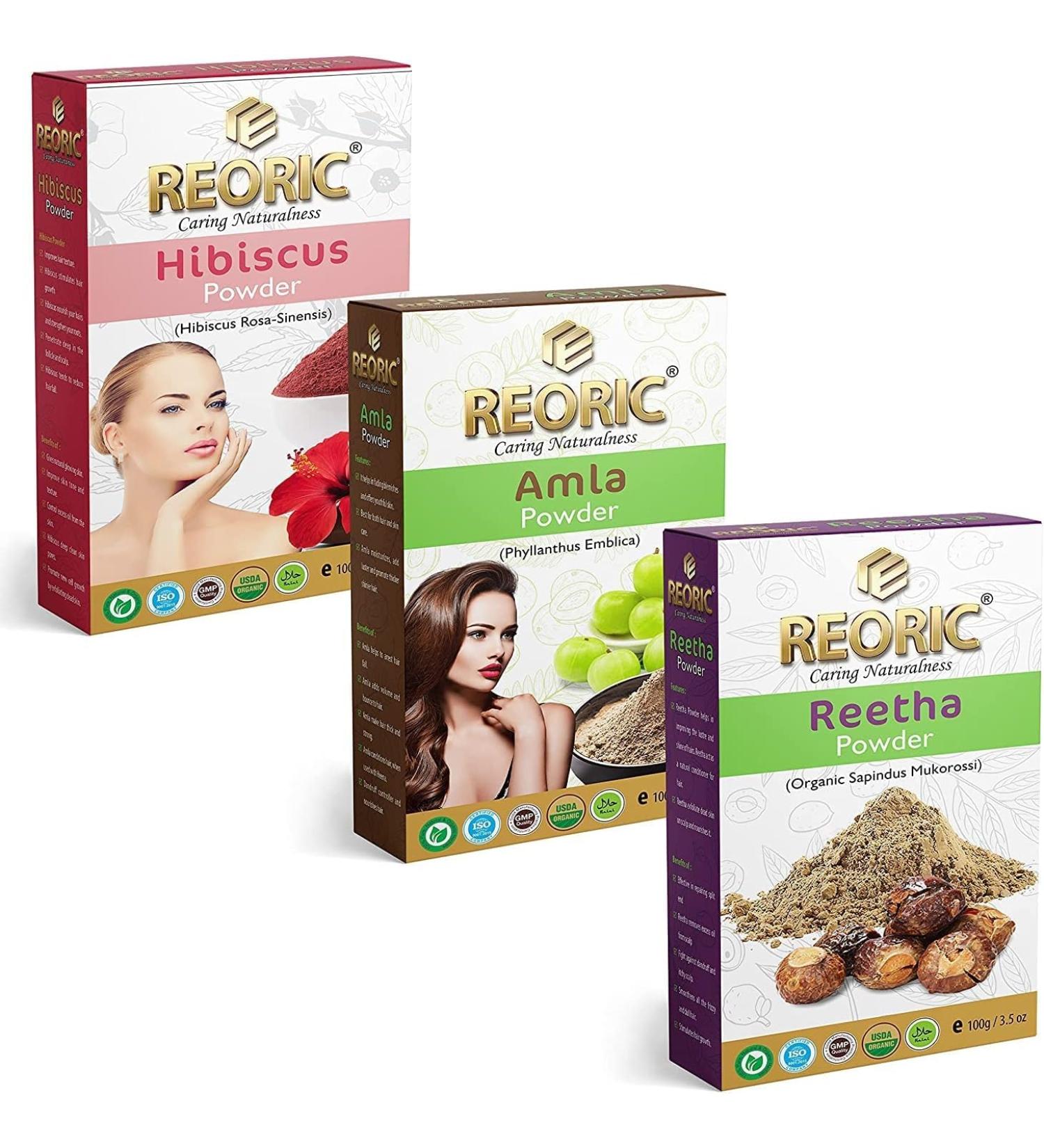 READ QURA reetha amla hibiscus powder reetha amla hibiscus powder for hair aritha powder soap nuts for hair sapindus nuts amla powder Indian gooseberry powder hibiscus powder 300g Pack of 3 - Buy Online on GoSupps.com