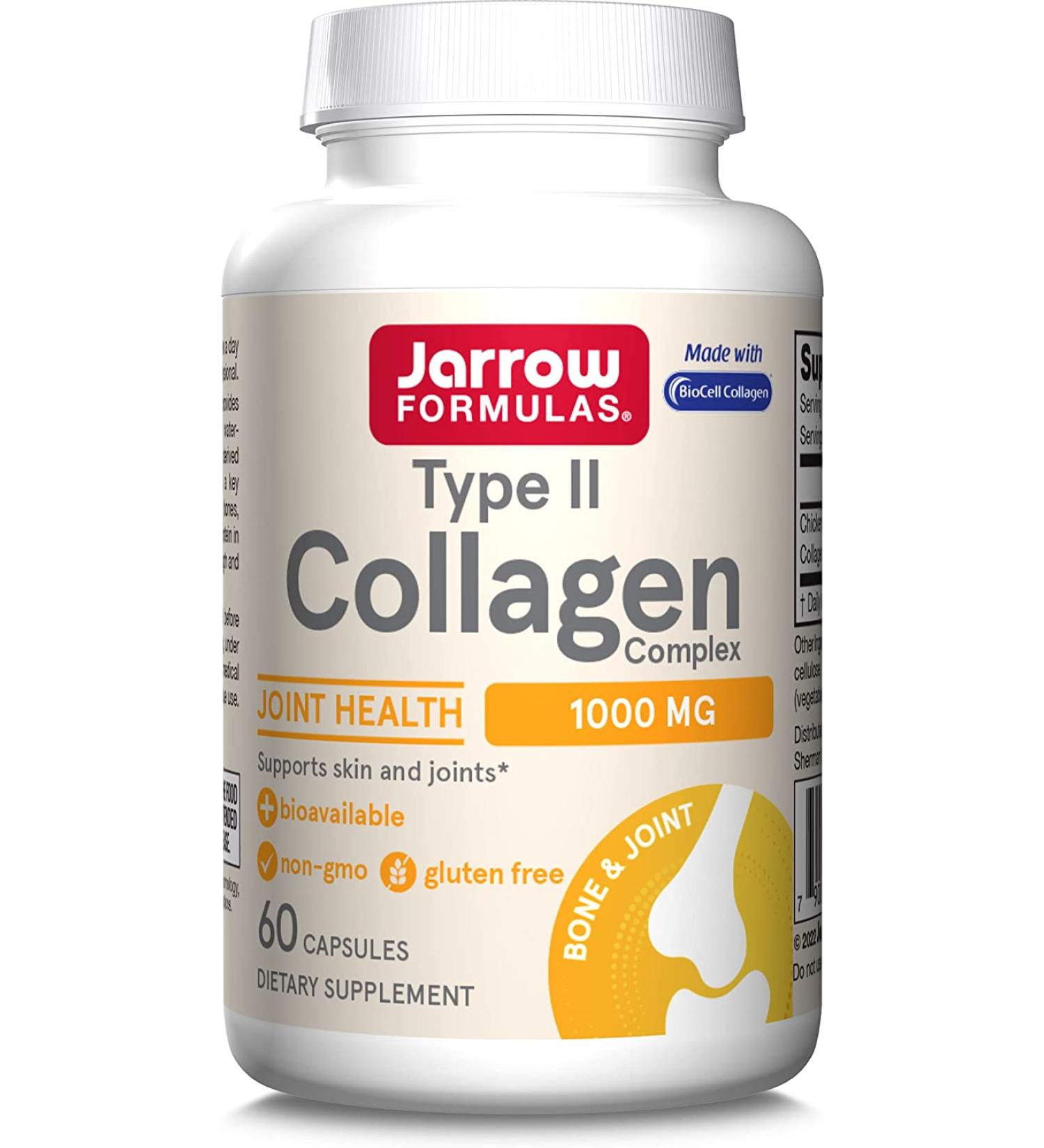 Jarrow Formulas Type II Collagen Complex - 60 Capsules for Joint & Skin Health - Buy Online on GoSupps.com