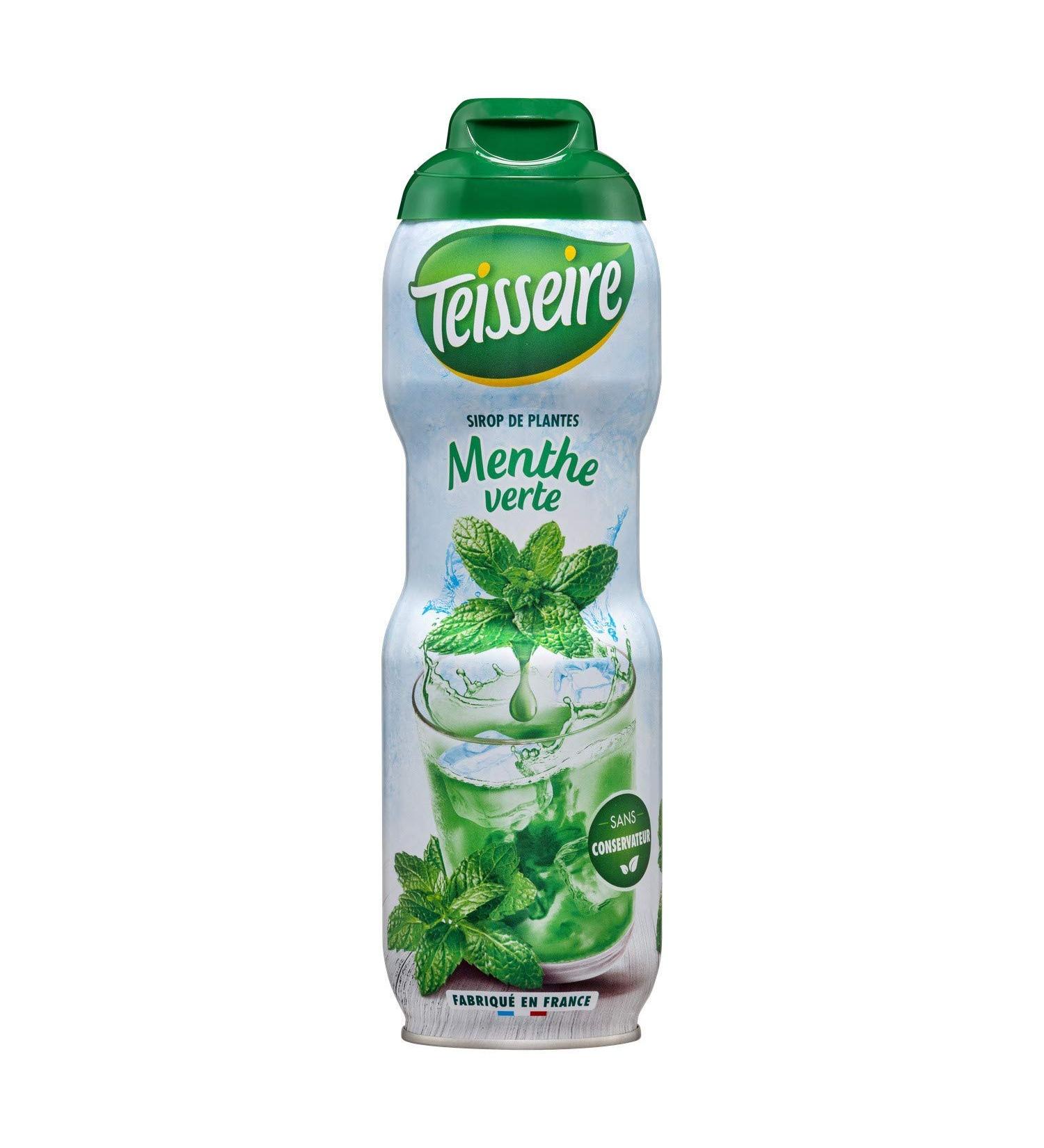 Teisseire Spearmint Syrup for Refreshing Drinks, Cocktails, Recyclable Bottle 60 cl