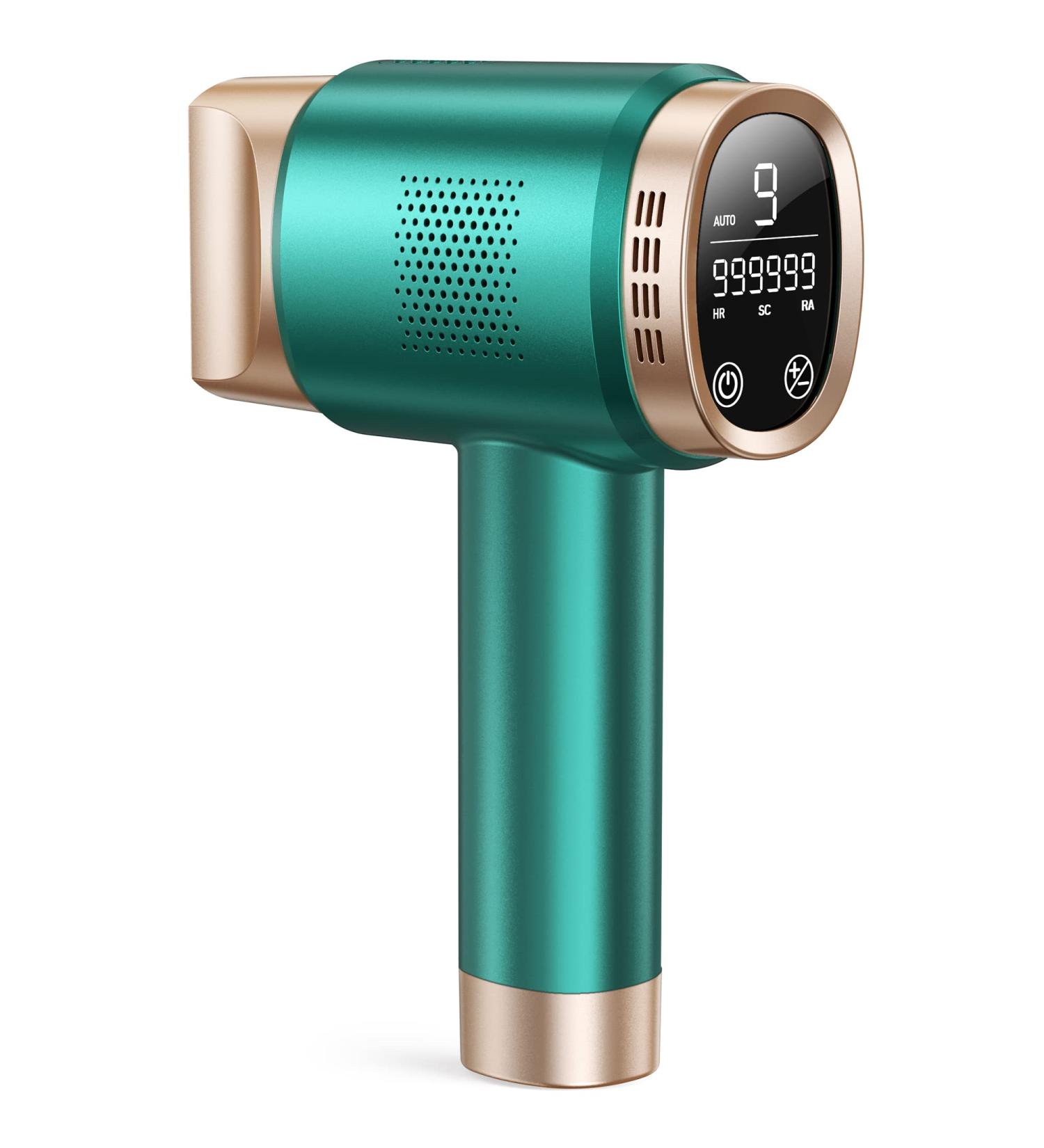 At-Home IPL Hair Removal Device for Women and Men - Laser Permanent Hair Removal - 999,999 Flashes - Gift Idea - Face, Arm, Leg, Whole Body Use - Green - Buy Online on GoSupps.com