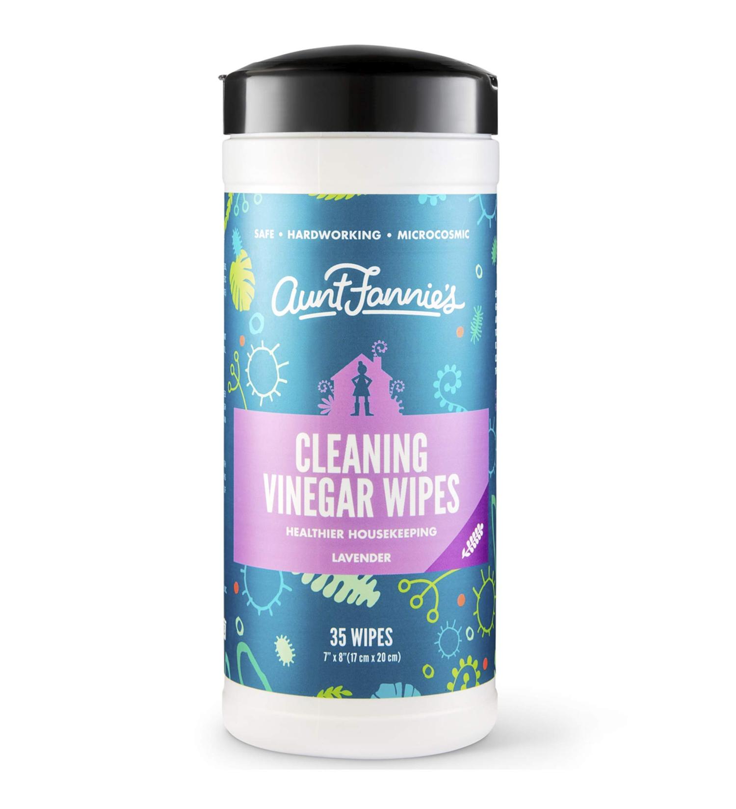 Aunt Fannie's Cleaning Vinegar Wipes - Lavender Scent, 35 Count - Buy Online on GoSupps.com