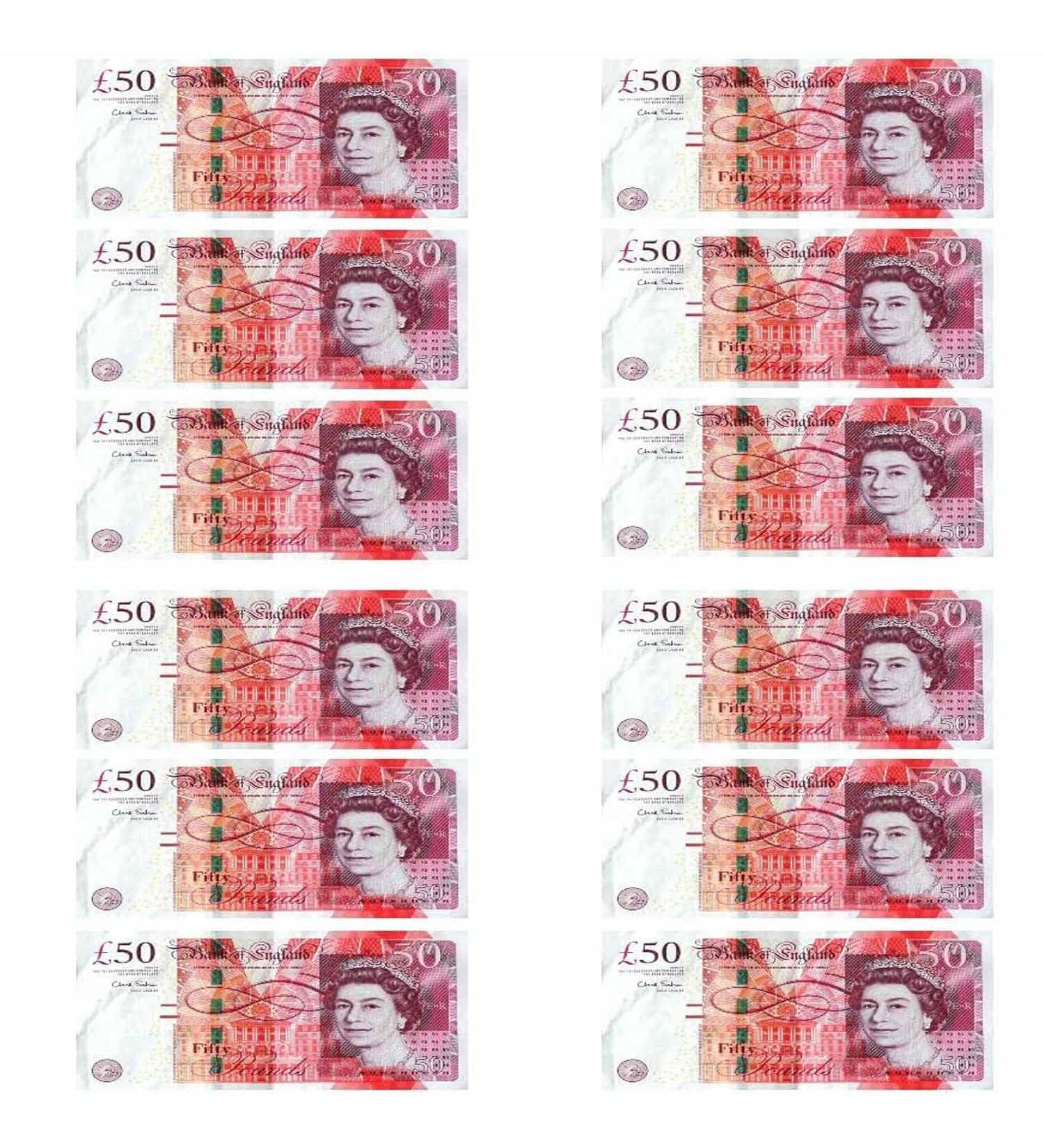 24x 50 Notes Edible Money Pounds Edible Rice Paper Cupcake Toppers Birthday Note - Buy Online on GoSupps.com