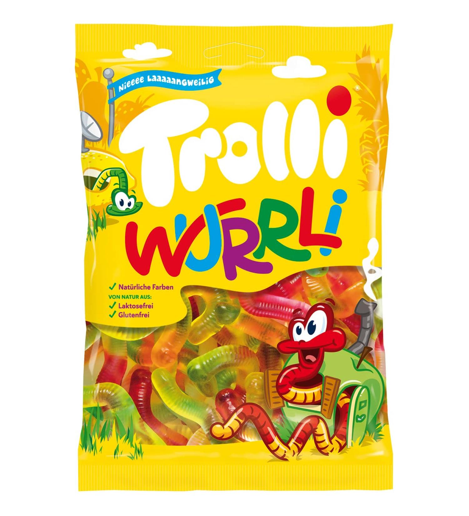 n.v. Trolli Wurrli Fruity Sweet Fruit Gum Fruit Juice Worms 200g