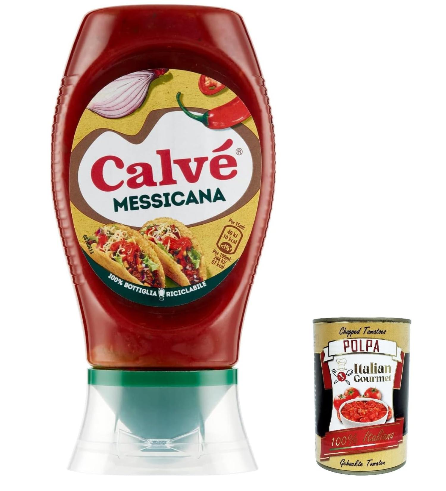  Italian Gourmet E.R. Calv Salsa Messicana 12 Extra Keys Tomato and Chilli Spice Sauce 250ml + Polpa Italian Gourmet 400g - Buy Online on GoSupps.com