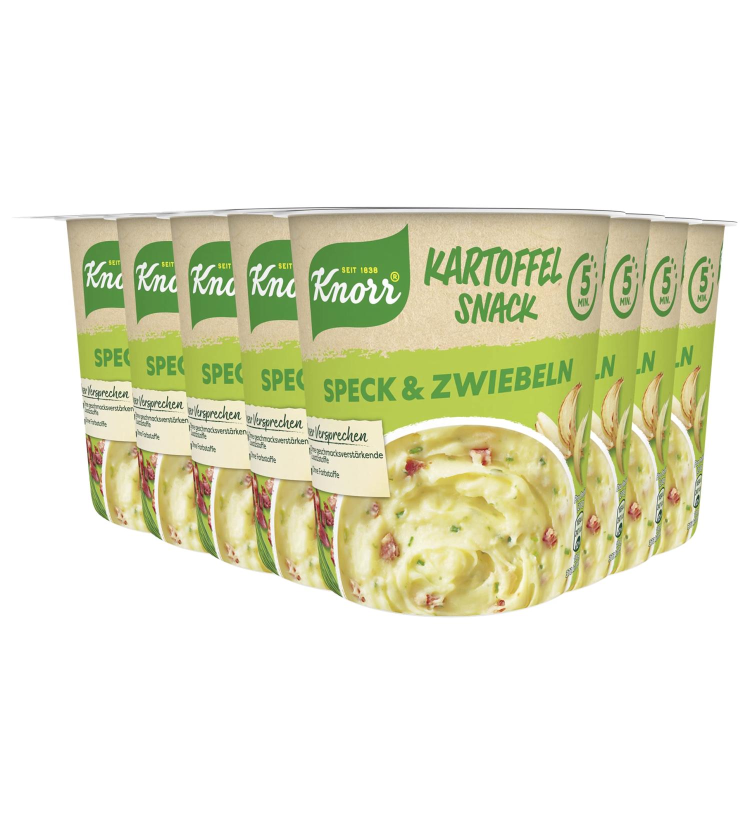 Buy Knorr Potato Snack Bacon & Onions - Quick 5-Minute Delicious Potato Dish | 8x58g - International Shipping Available - Buy Online on GoSupps.com