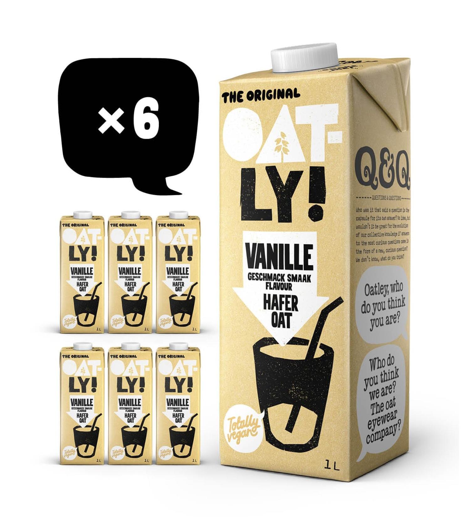 Oatly Haferdrink Vanilla 1L (6-Pack) - Delicious Plant-Based Milk | Buy Internationally Online - Buy Online on GoSupps.com