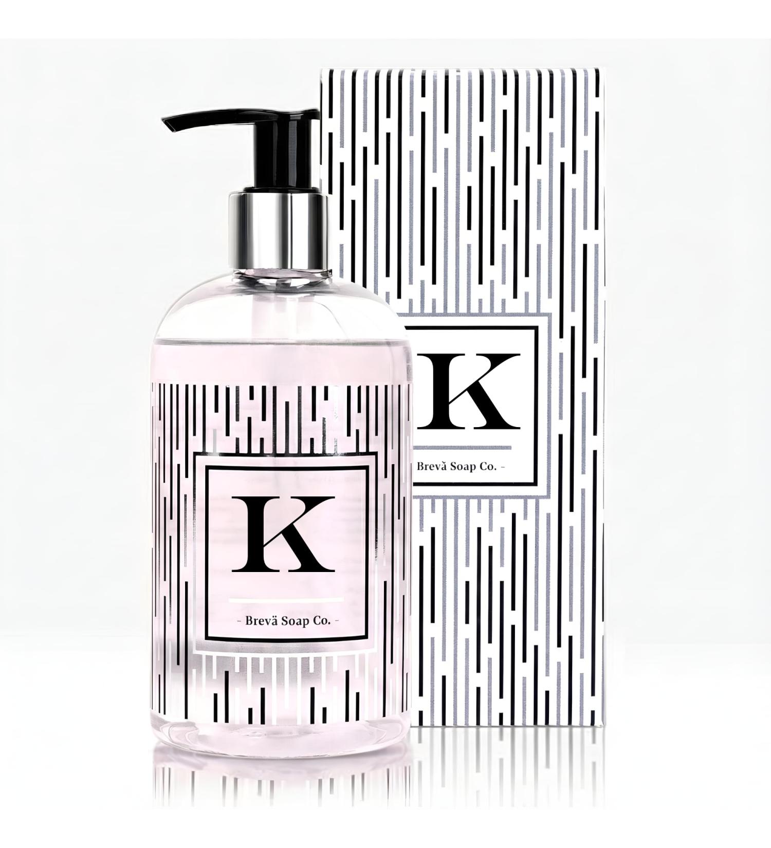 Brev Soap Co. Monogrammed Luxury Liquid Hand Soap | Choose from Letters A to Z | Citrus Bloom Scent | Personalized Liquid Hand Wash for Bathroom & Kitchen |12 oz - Letter K (Pack of 1) 1 K - Buy Online on GoSupps.com
