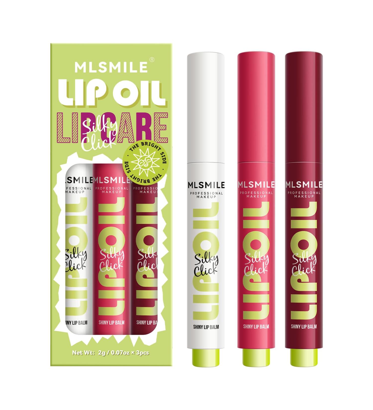 Shop Moisturizing 3 Colors Fat Lip Oil - Vegan High Pigment Glossy Lip Balm with Coconut Oil | Long-lasting & Lightweight - Buy Online on GoSupps.com
