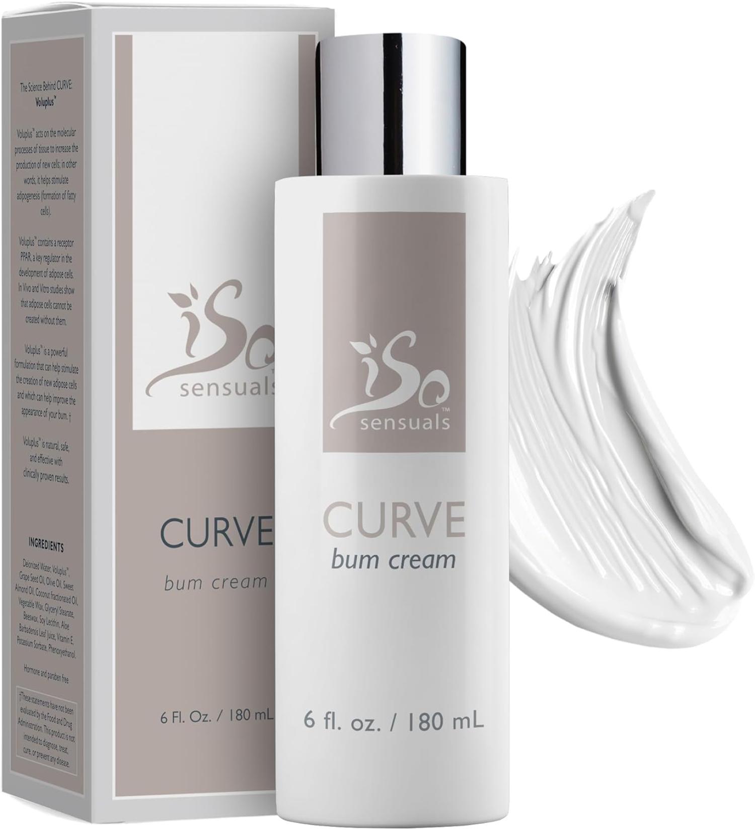 IsoSensuals CURVE Butt Enhancement Cream for Women and Men Natural Growth and Plumping Enhancer - 6 Fl Oz - Buy Online on GoSupps.com