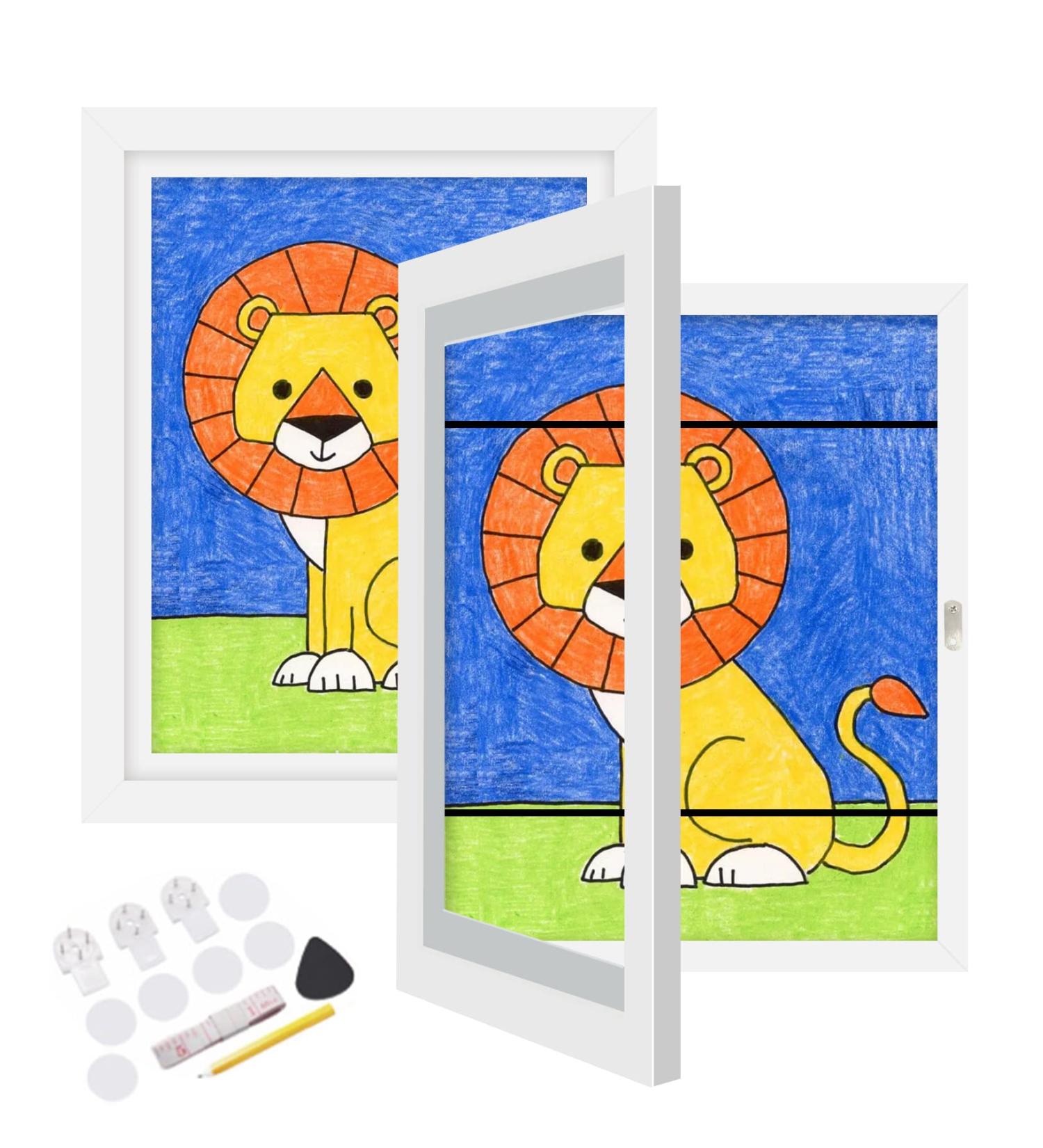 Veelot A4 Picture Frame Set for Children's Art - Interchangeable Front-Opening Design for Easy Display | Perfect for Handicrafts & School Projects - Buy Online on GoSupps.com