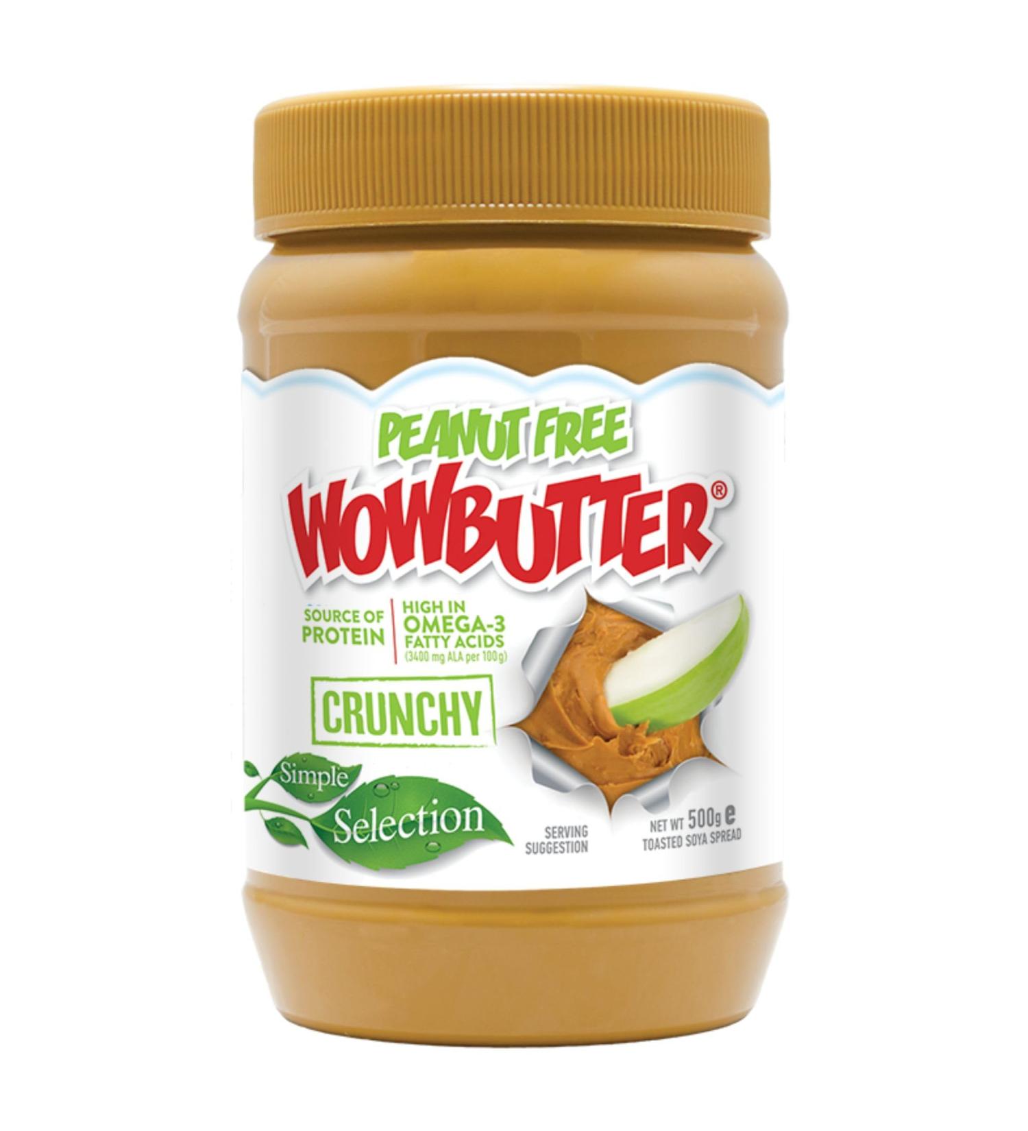 WOWBUTTER Crunchy Toasted Soya Spread - Tastes Like Peanut Butter - Nut-Free Vegan Gluten Free Halal & Kosher Protein Spread - 7g Plant Protein 1000mg Omega-3 per Serving All-Natural (1) - Buy Online on GoSupps.com