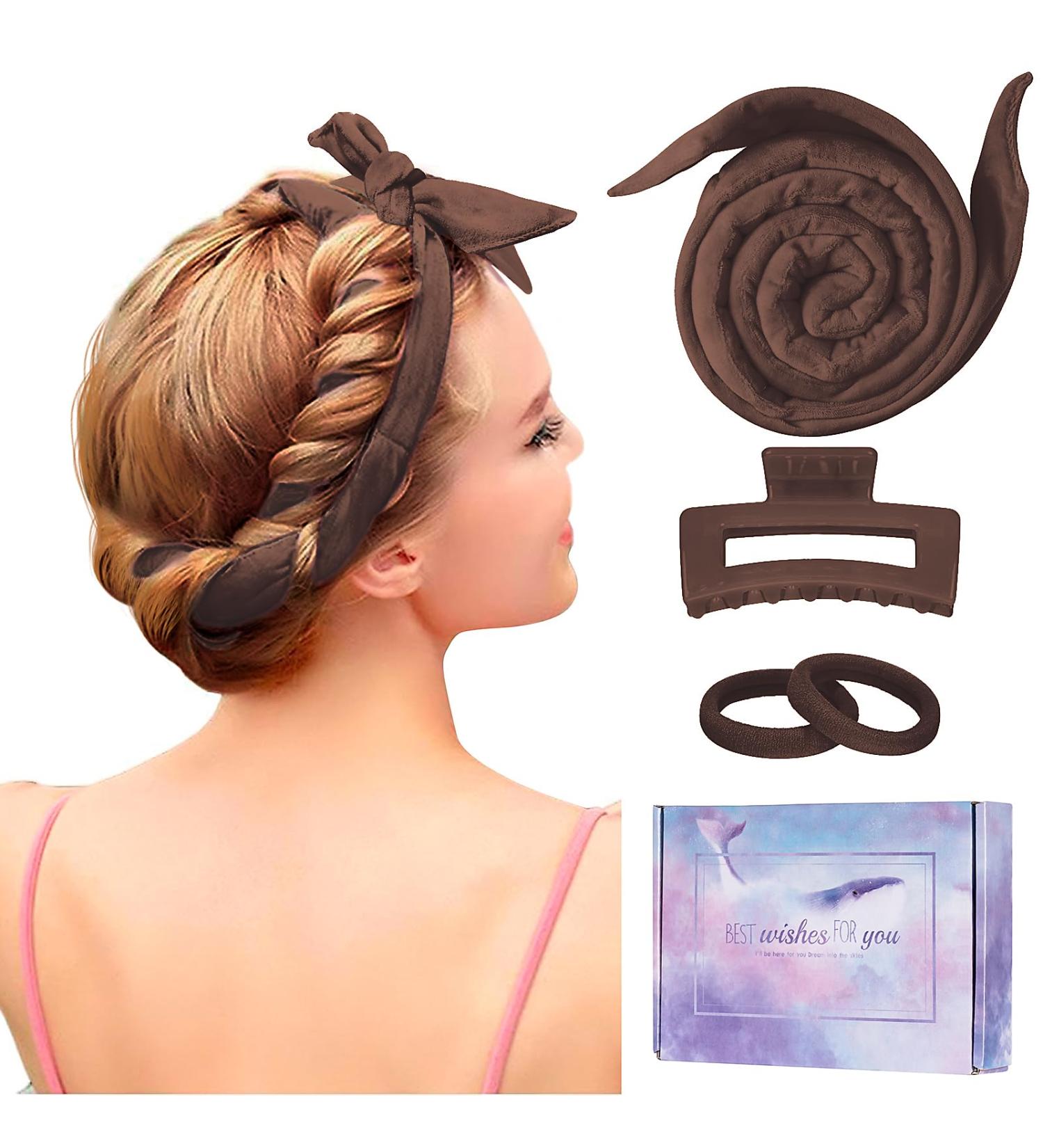 Shop Heatless Lock Winder Curls - 60 Extra Long DIY Overnight Hair Curlers for Medium to Long Hair | No Heat Hair Styling - Buy Online on GoSupps.com