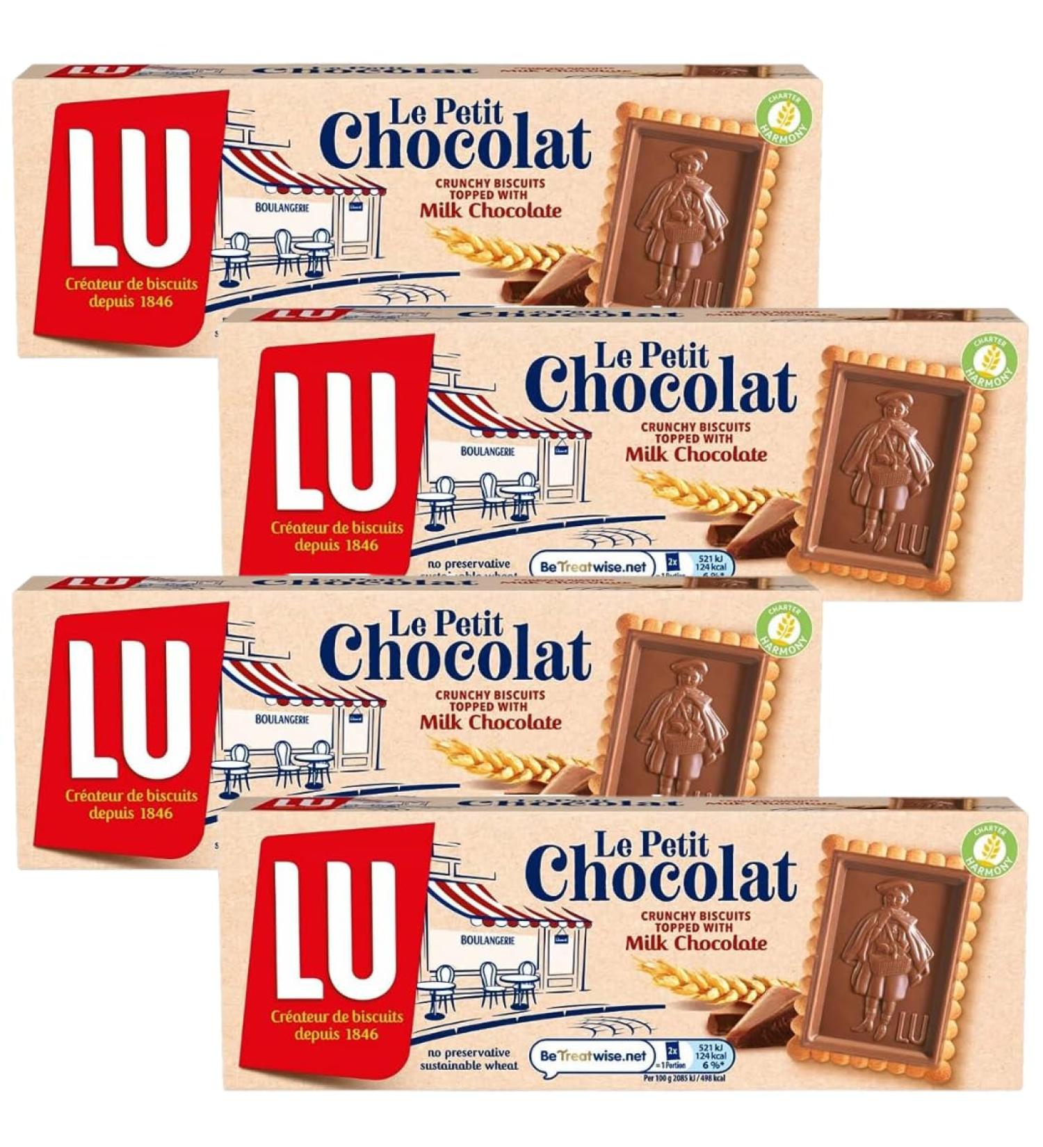Lu Petit Chocolat Biscuits 150g (4 Pack Bundle)